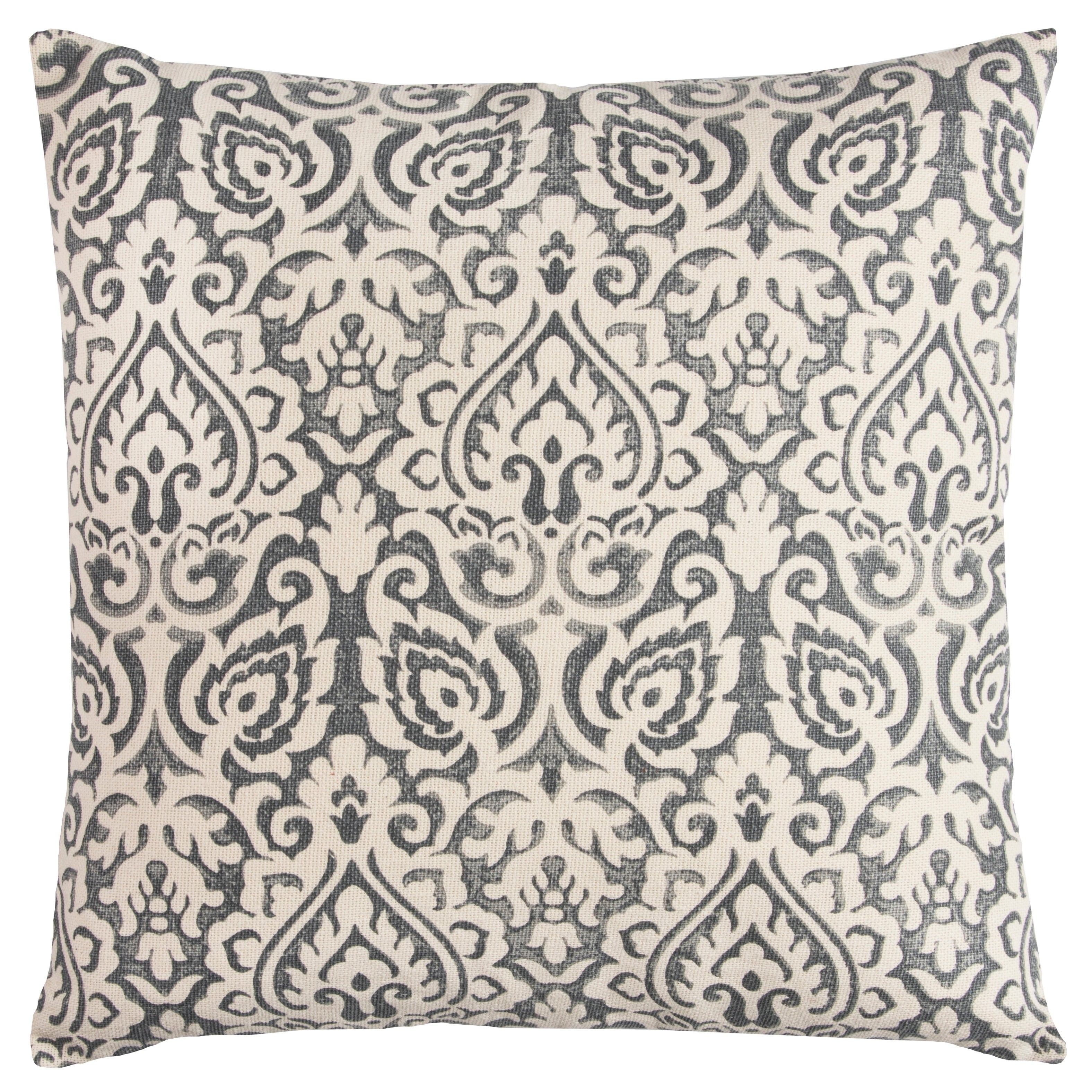 Rizzy Home Distressed Damask Print Throw Pillow Cover