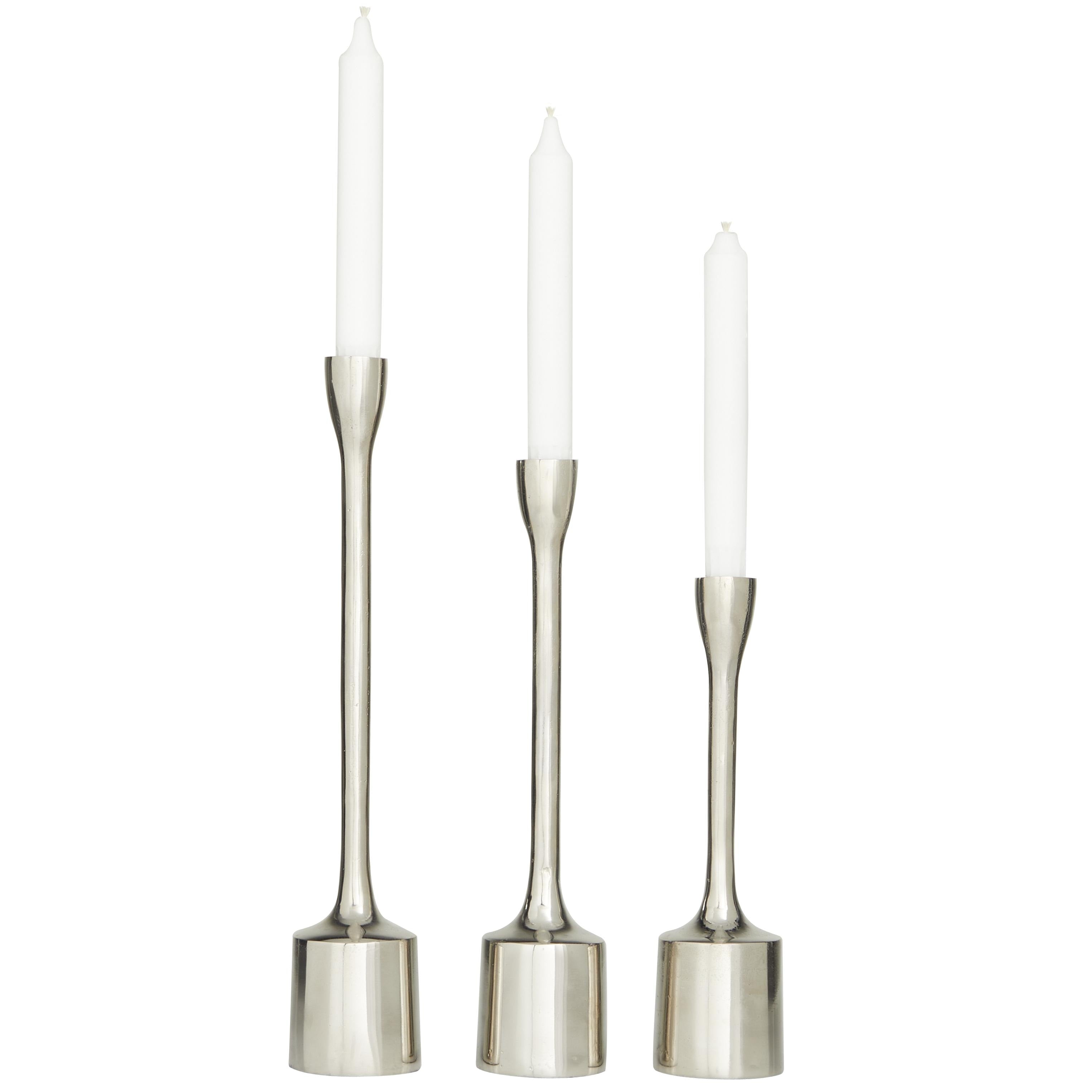 CosmoLiving by Cosmopolitan Gold or Silver Aluminum Metal Decorative Candle Holder (Set of 3)