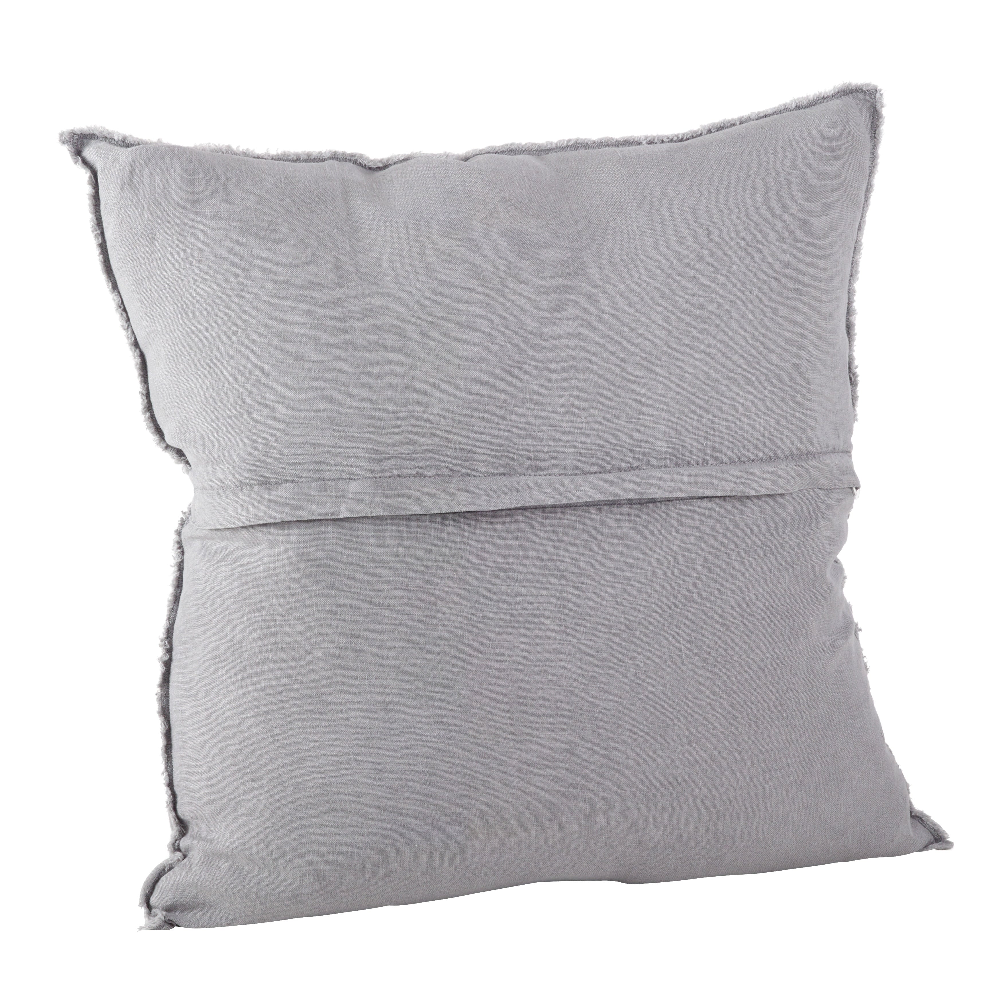 Fringed Design Down-Filled Throw Pillow