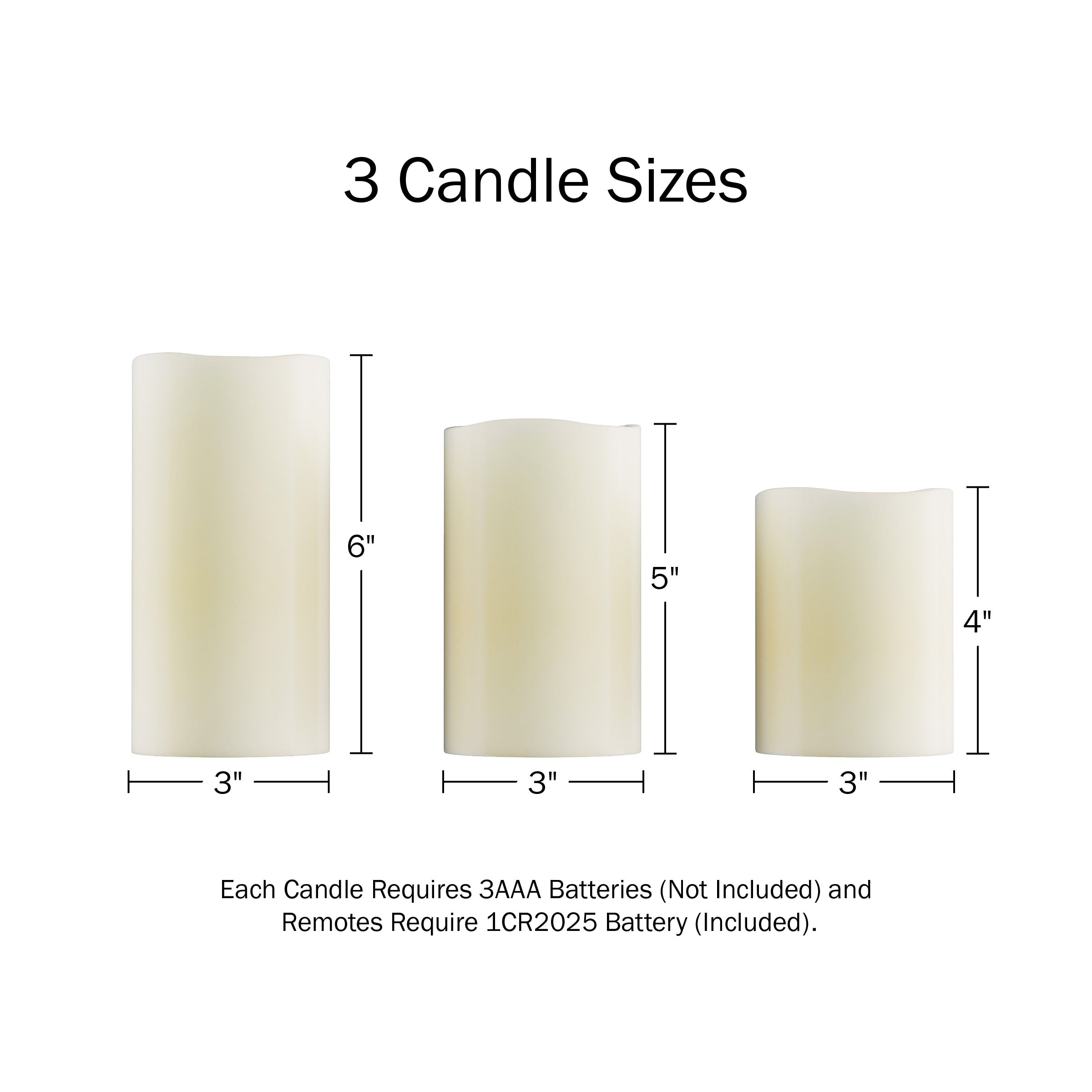 Lavish Home 3 Piece LED Color Changing Flameless Candle Set