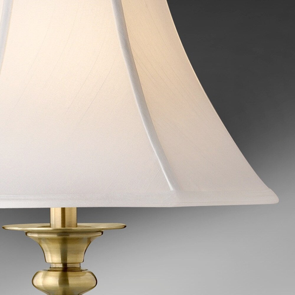 Patrick Henry 27 in. Satin Antique Brass Table Lamp