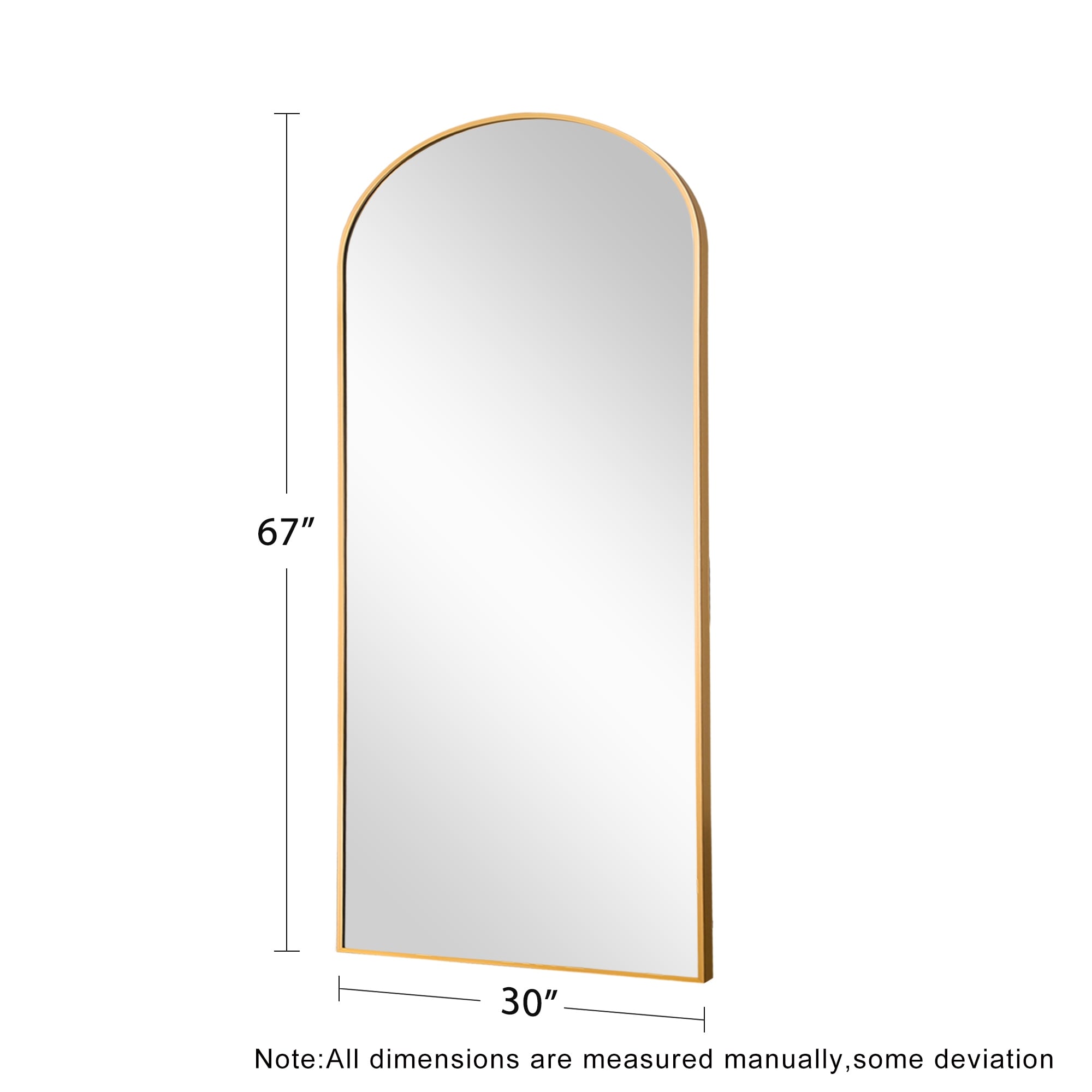 Arched Metal Full-length Standing Floor Mirror