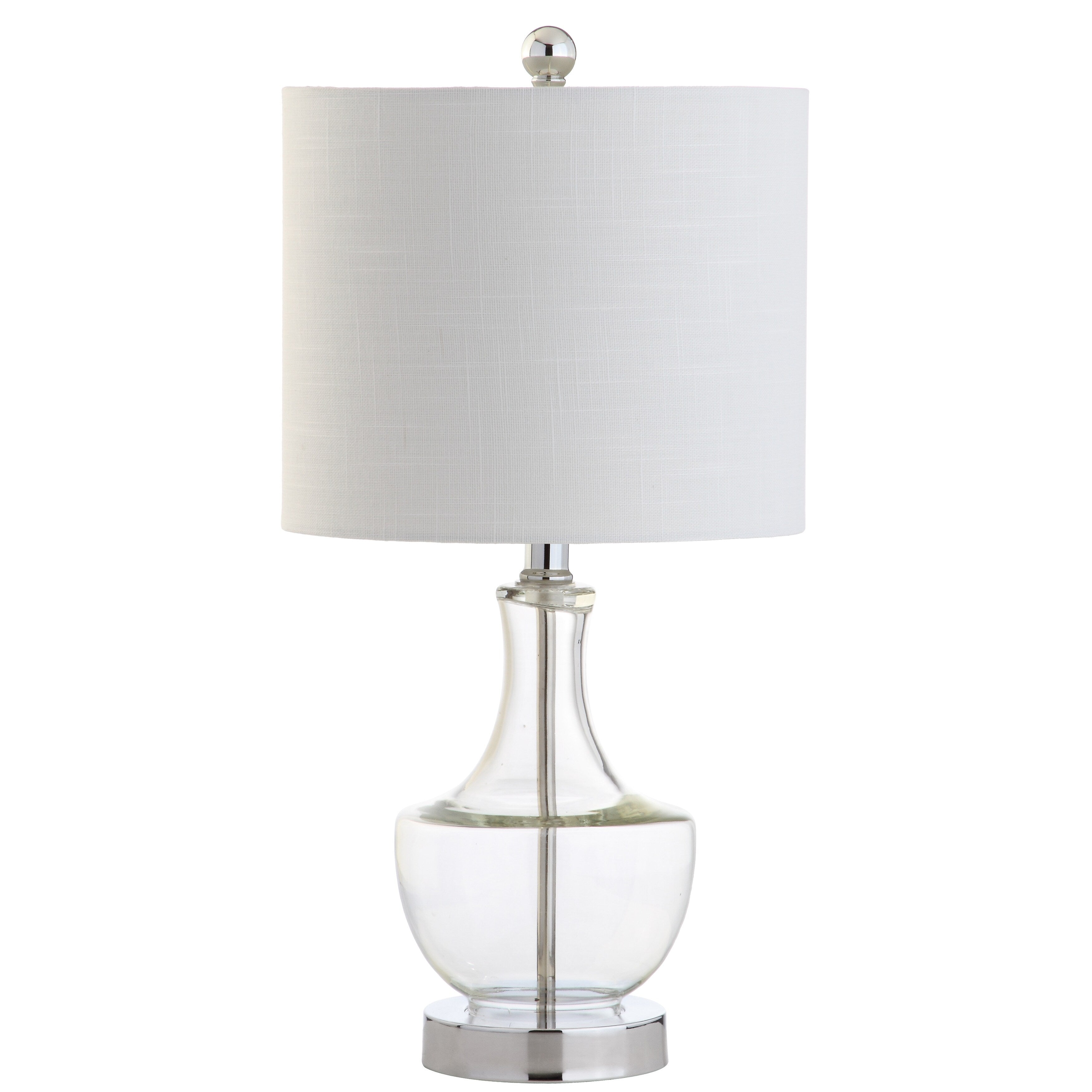 Colette 20 Mini Glass LED Table Lamp, Silver by JONATHAN Y