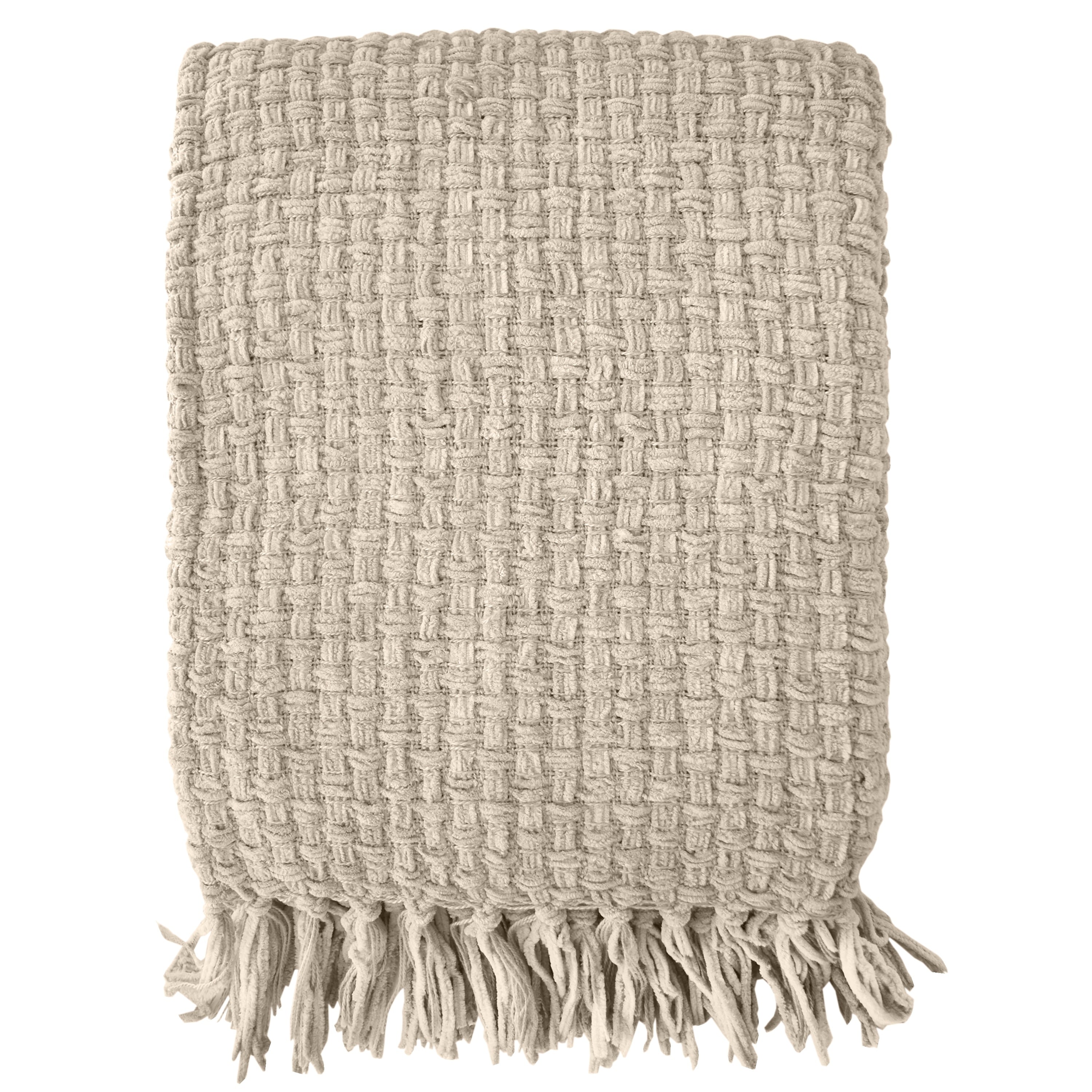 Fabstyles Chenille Basket Weave Polyester Throw Blanket