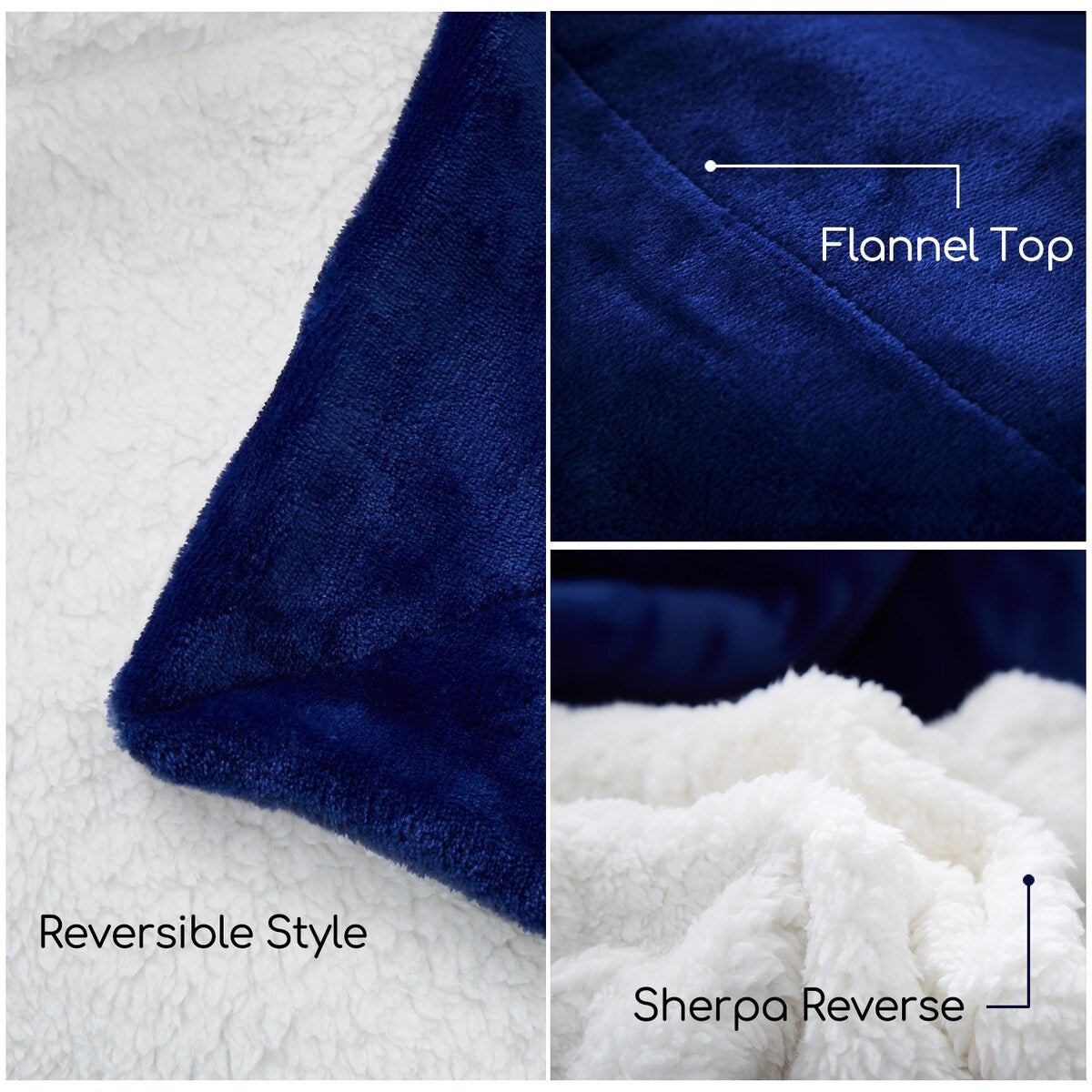 Sherpa Throw Blanket Plush Fleece Couch Blankets