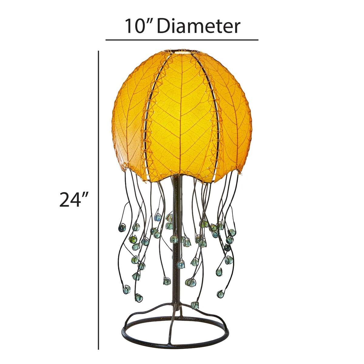 Handmade Artistic Jellyfish Table Lamp - 10 x 10 x 24