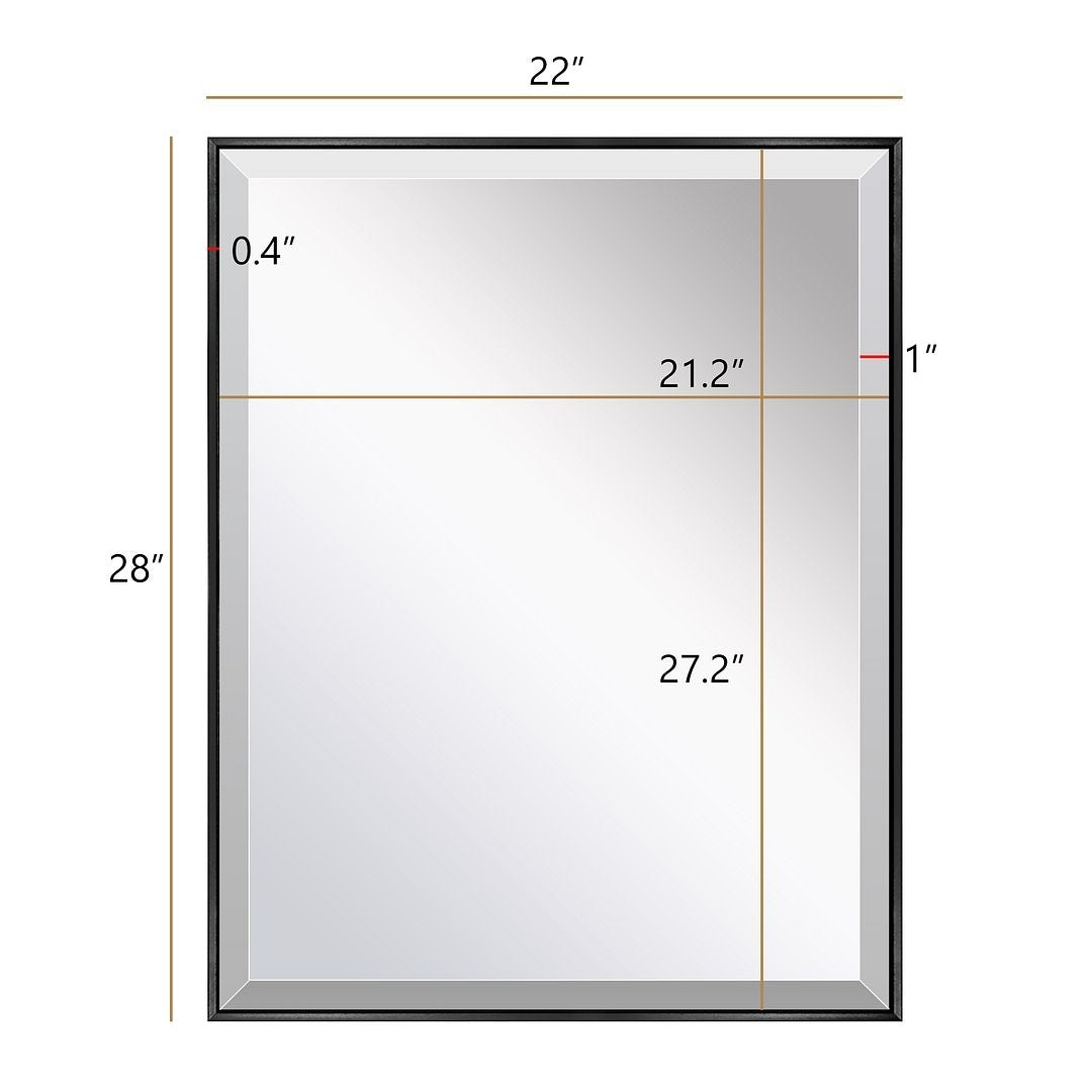 Silver Beveled Framed Wall Mirror