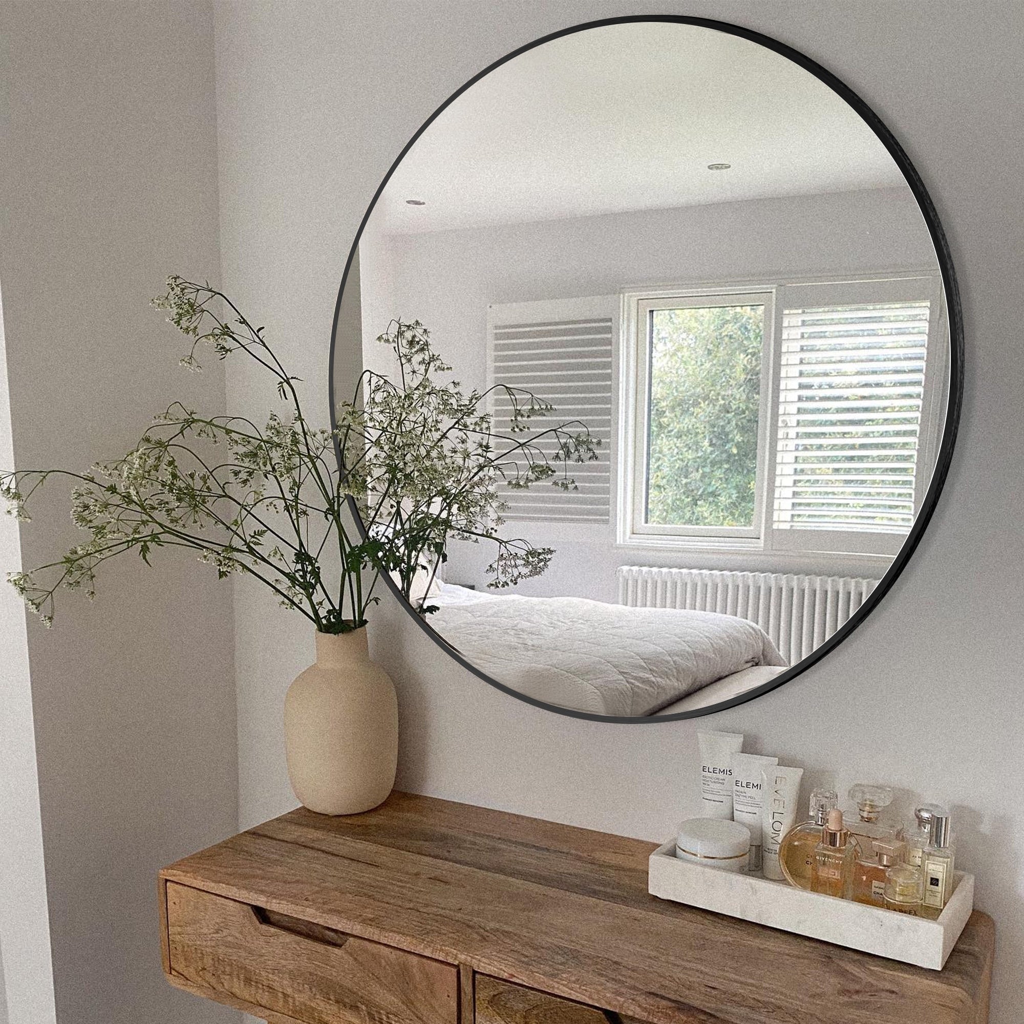 Modern Bathroom Wall Mounted Round Vanity Mirror