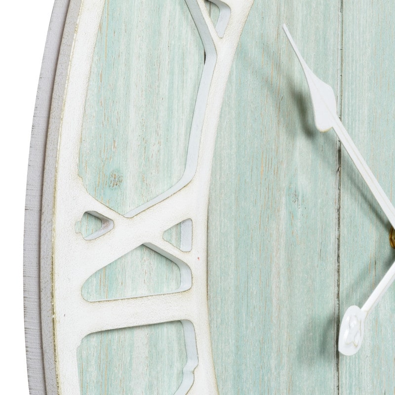 The Gray Barn Cocklebur Green-Blue Quartz Coastal Wall Clock