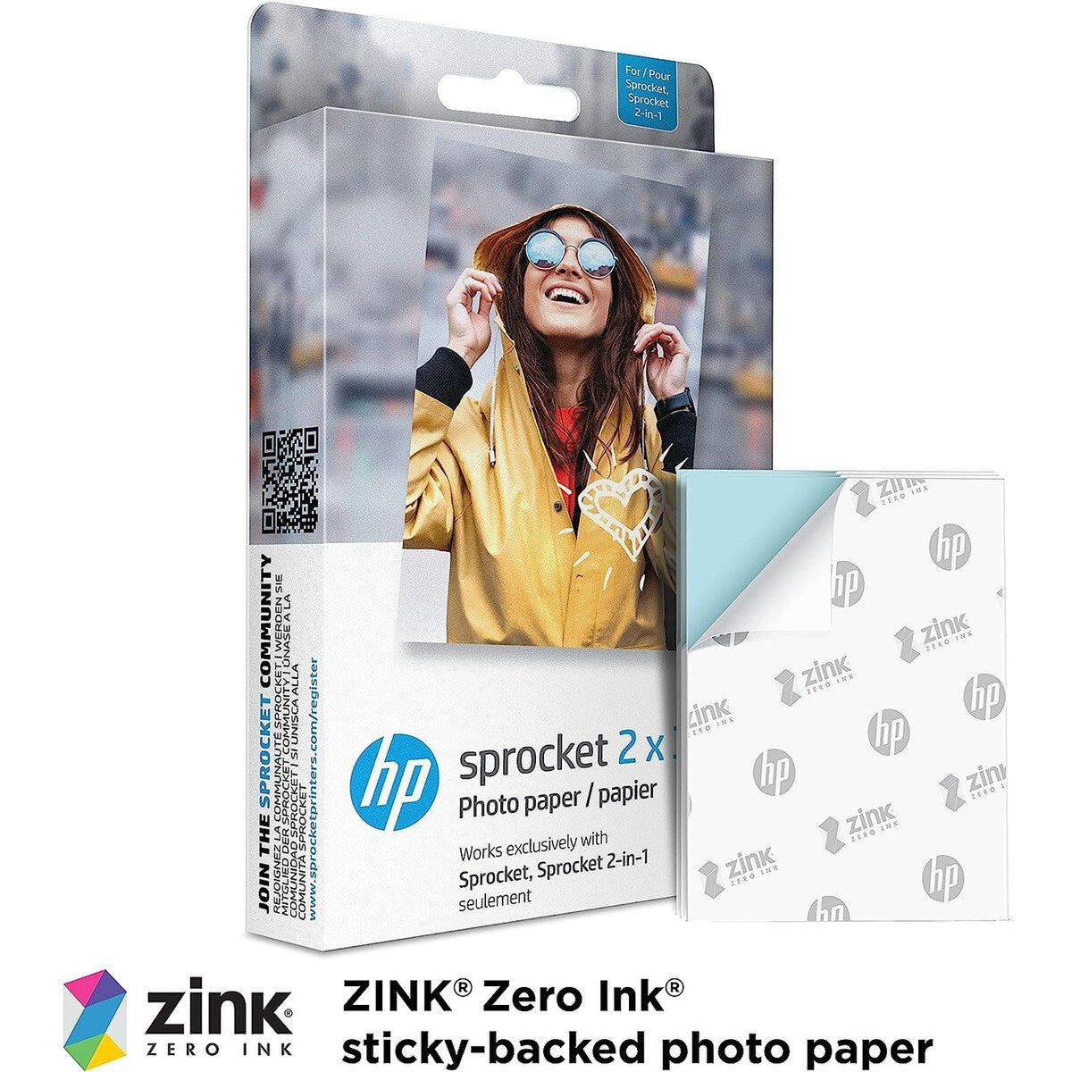 HP Sprocket 2 x 3 Premium Sticky-Backed Zink Photo Paper