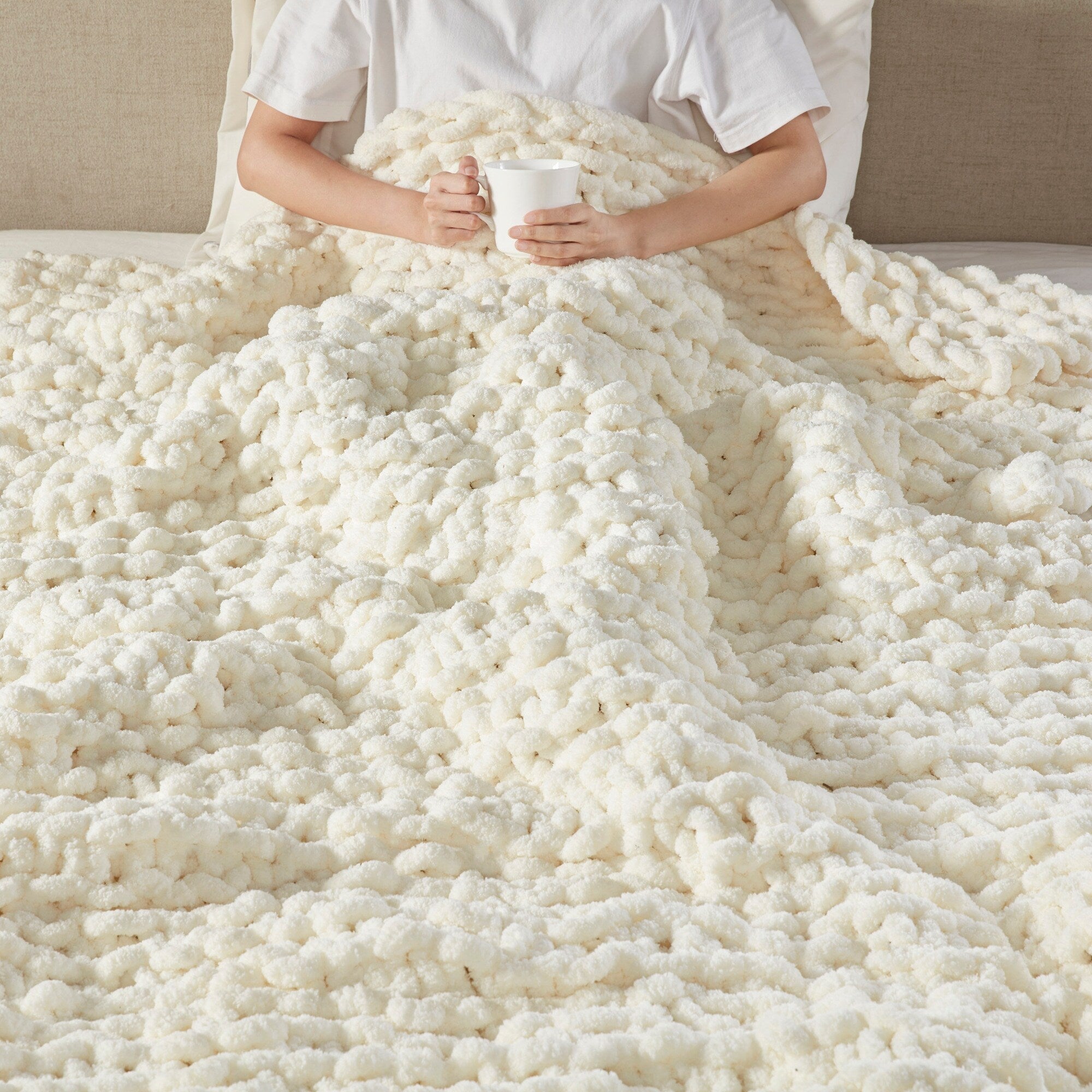 Madison Park Chenille Chunky Knit Throw 50x60