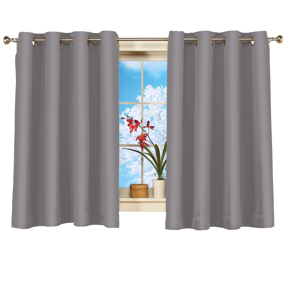 Short Blackout Window Curtain Panel with Easy Open-Close