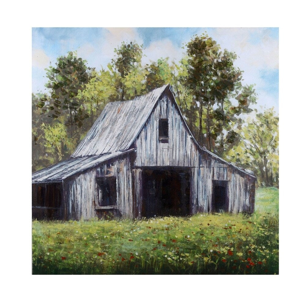 Country Scene 1 Multicolor Horizontal Canvas Print - Multi-color