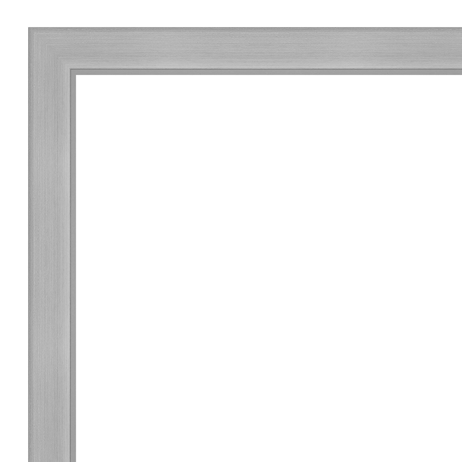 Beveled Bathroom Wall Mirror - Vista Brushed Nickel Frame