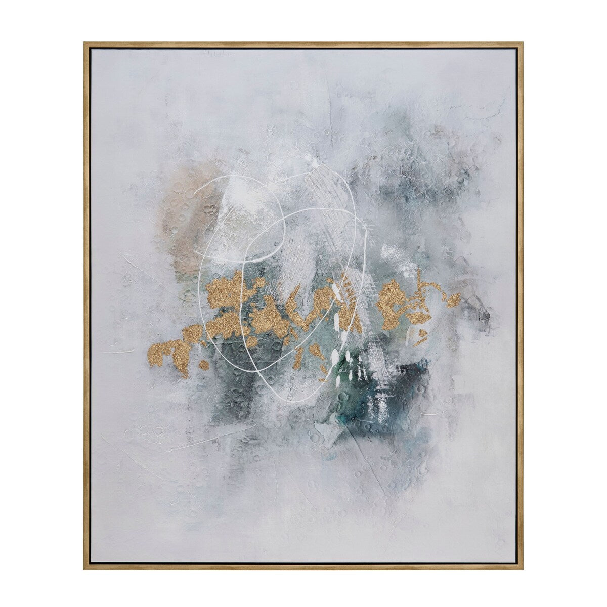 The Green Way Canvas Wall Art with Gold Frame