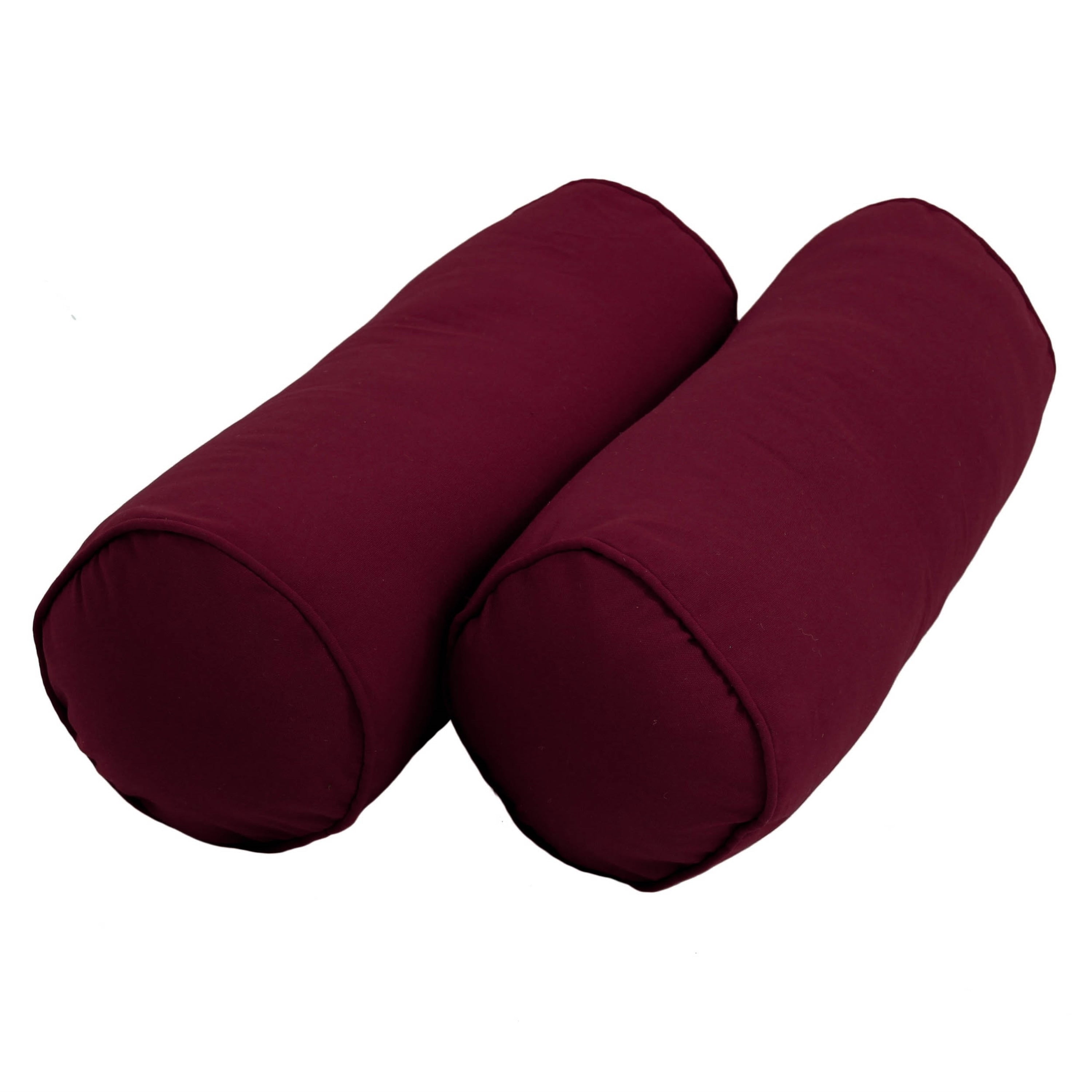 20-inch by 8-inch Twill Bolster Pillows (Set of 2)