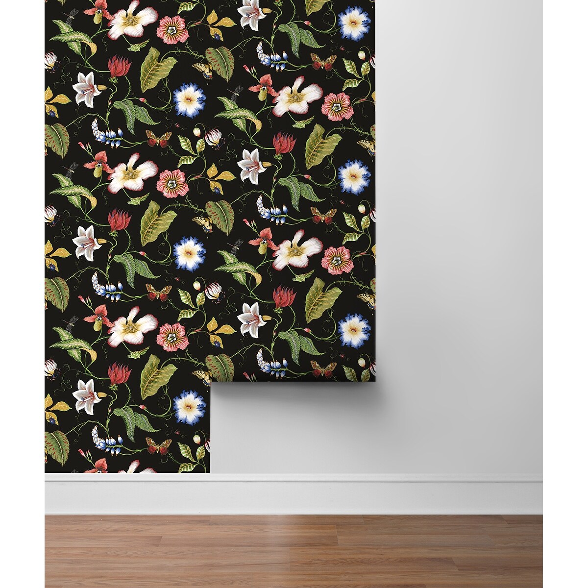 NextWall Summer Garden Floral Peel and Stick Wallpaper