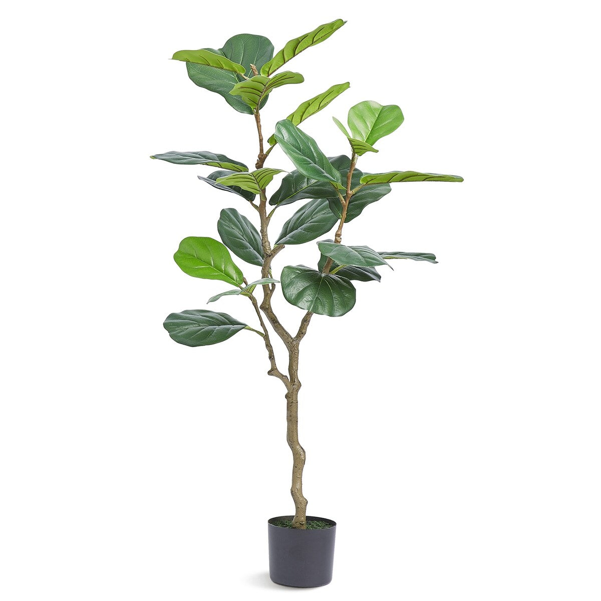 VEVOR Artificial Fiddle Leaf Fig Tree,Lifelike Green Fake Potted Tree for Home Office Warehouse Decor Indoor Outdoor