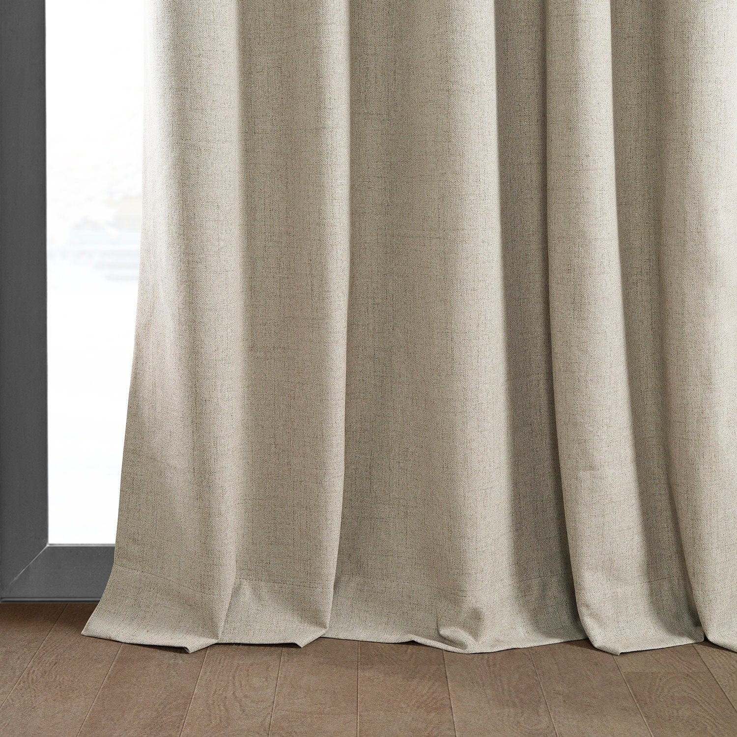 Exclusive Fabrics Vintage Thermal Cross Linen Weave Blackout Curtains (1 Panel)