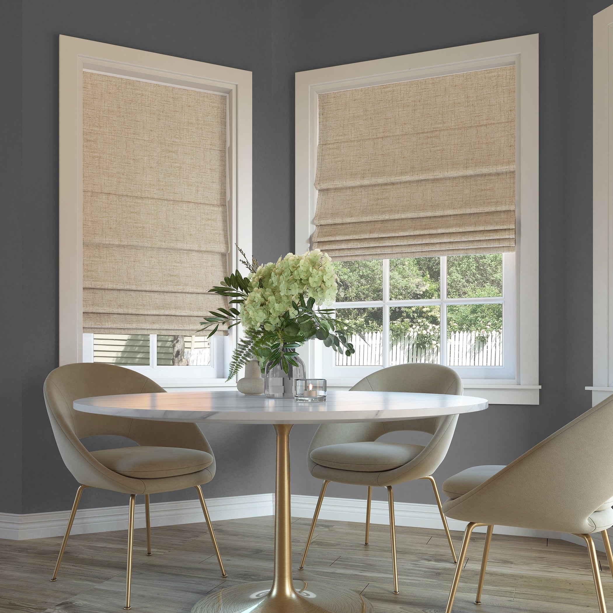 Sun Zero Somerton Textured Total Blackout Cordless Roman Shade