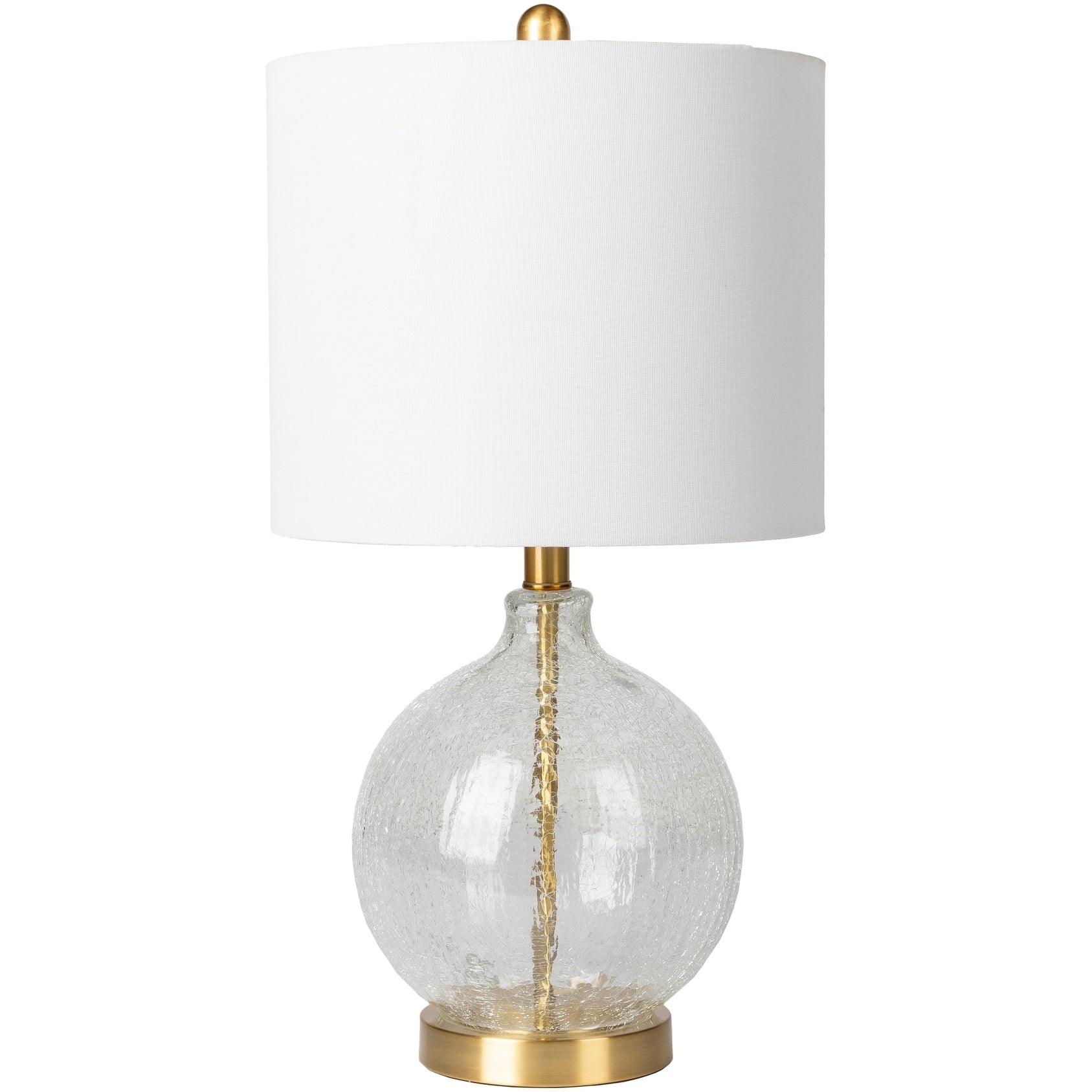 Livabliss Enid Clear Glass Glam Table Lamp - 23H x 14W x 14D