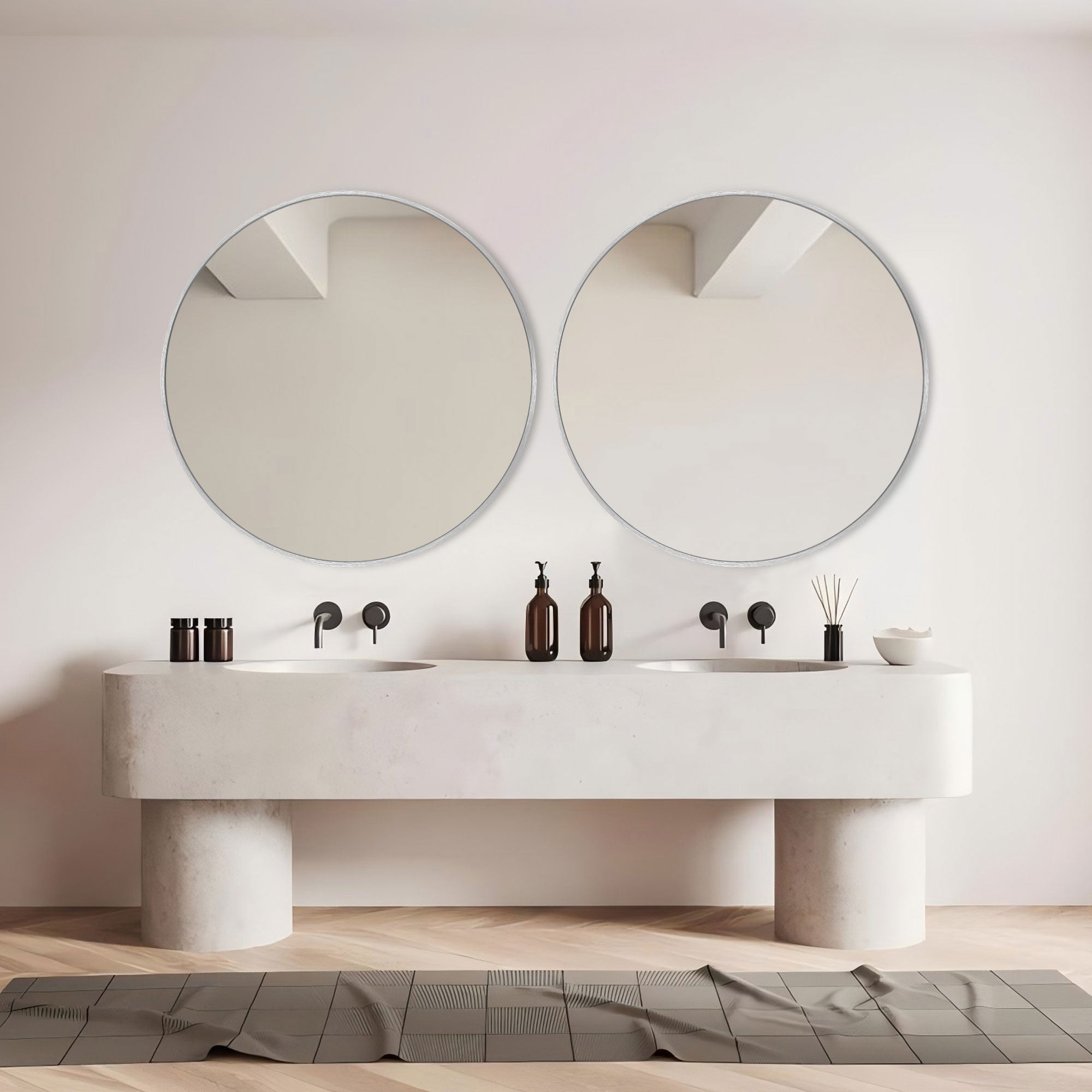 Modern Bathroom Wall Mounted Round Vanity Mirror