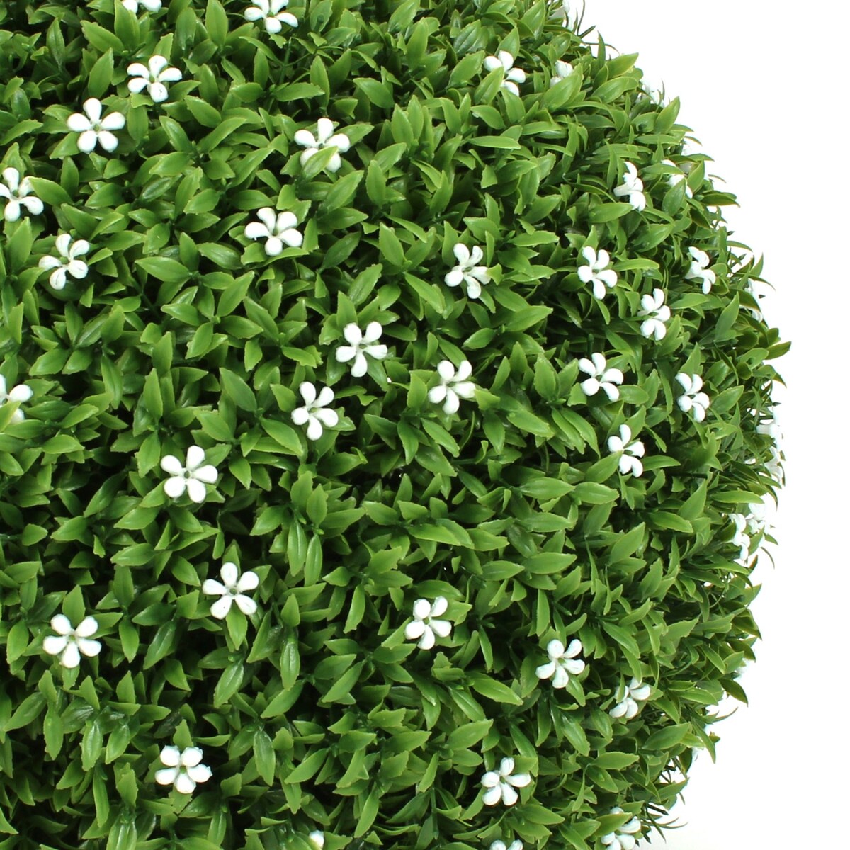 White Flower Grass Topiary Ball