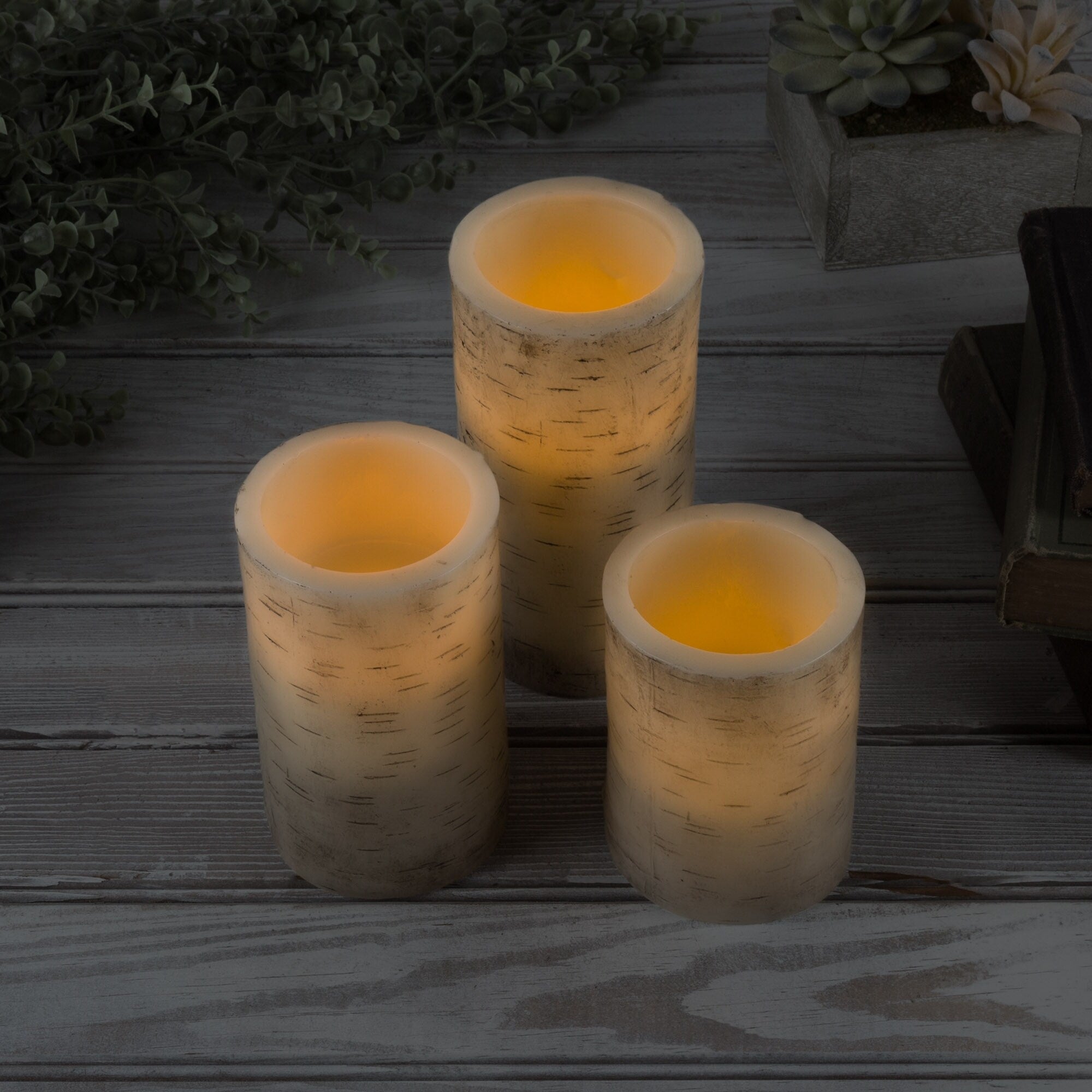 Windsor Home Birch Bark Flameless Candles