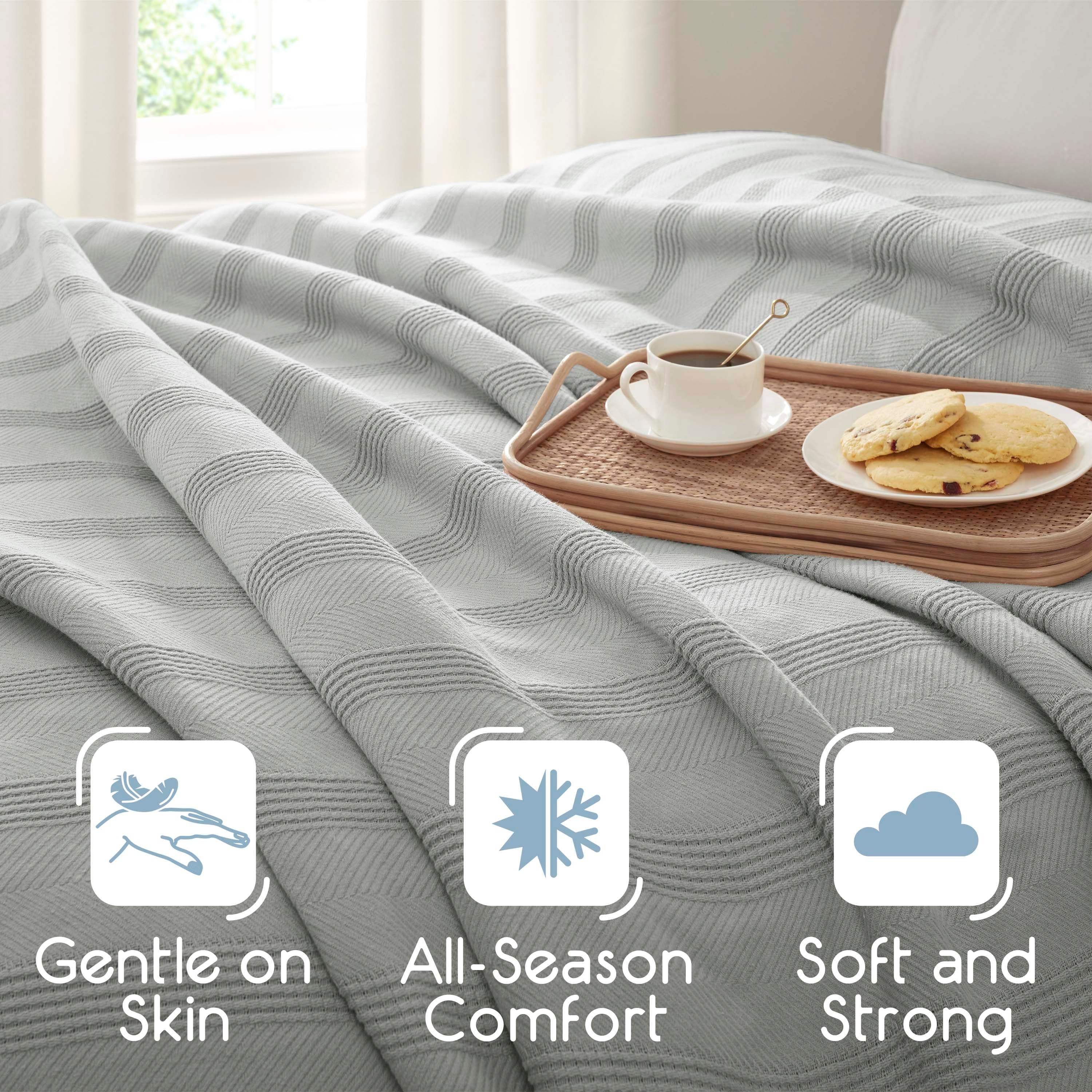 Vellux Cotton - Soft Lightweight Breathable All Season Blanket