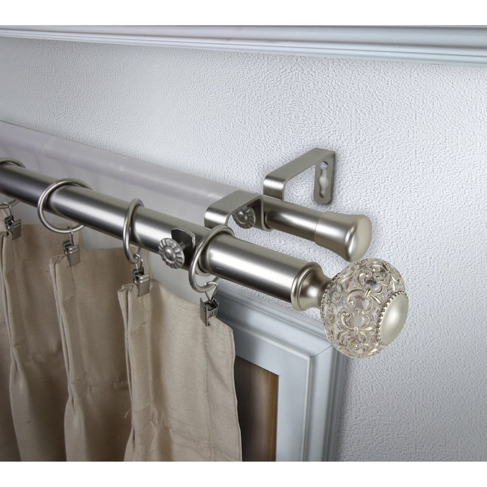 InStyleDesign Sadie 1 inch Diameter Adjustable Double Curtain Rod