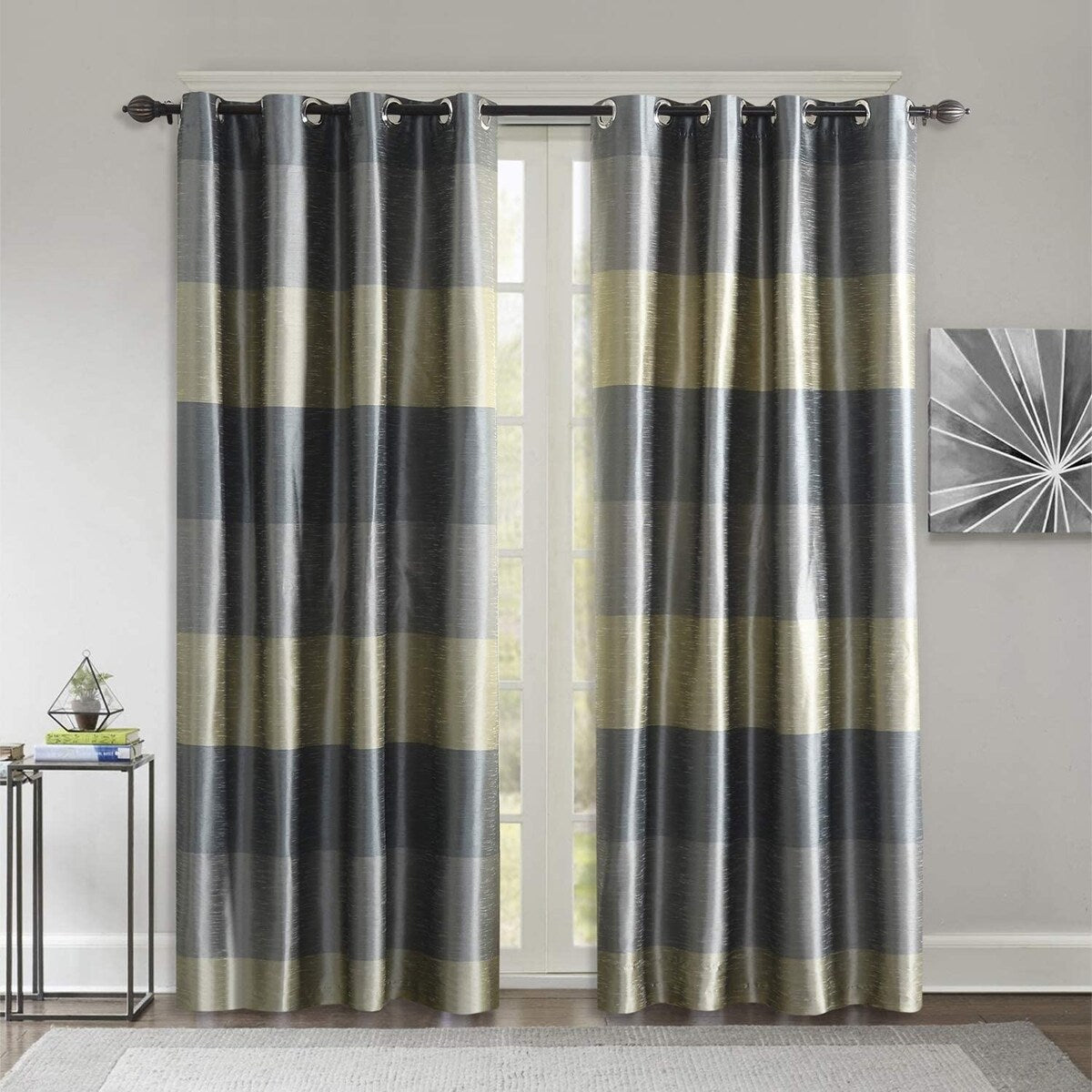 Deco Window 2 Pcs Blackout Curtain Panels Room Darkening Privacy with Thermal Insulation & Eyelets