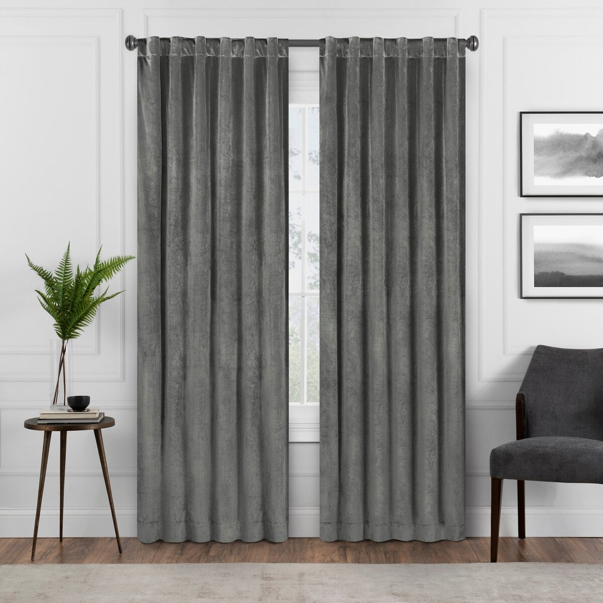 Eclipse Harper Velvet Absolute Zero Blackout Window Panel