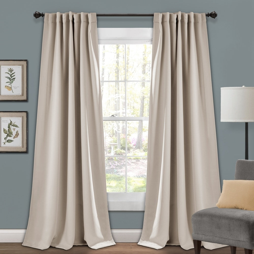 Porch & Den Linda Insulated Back Tab Blackout Window Curtain Panel Pair