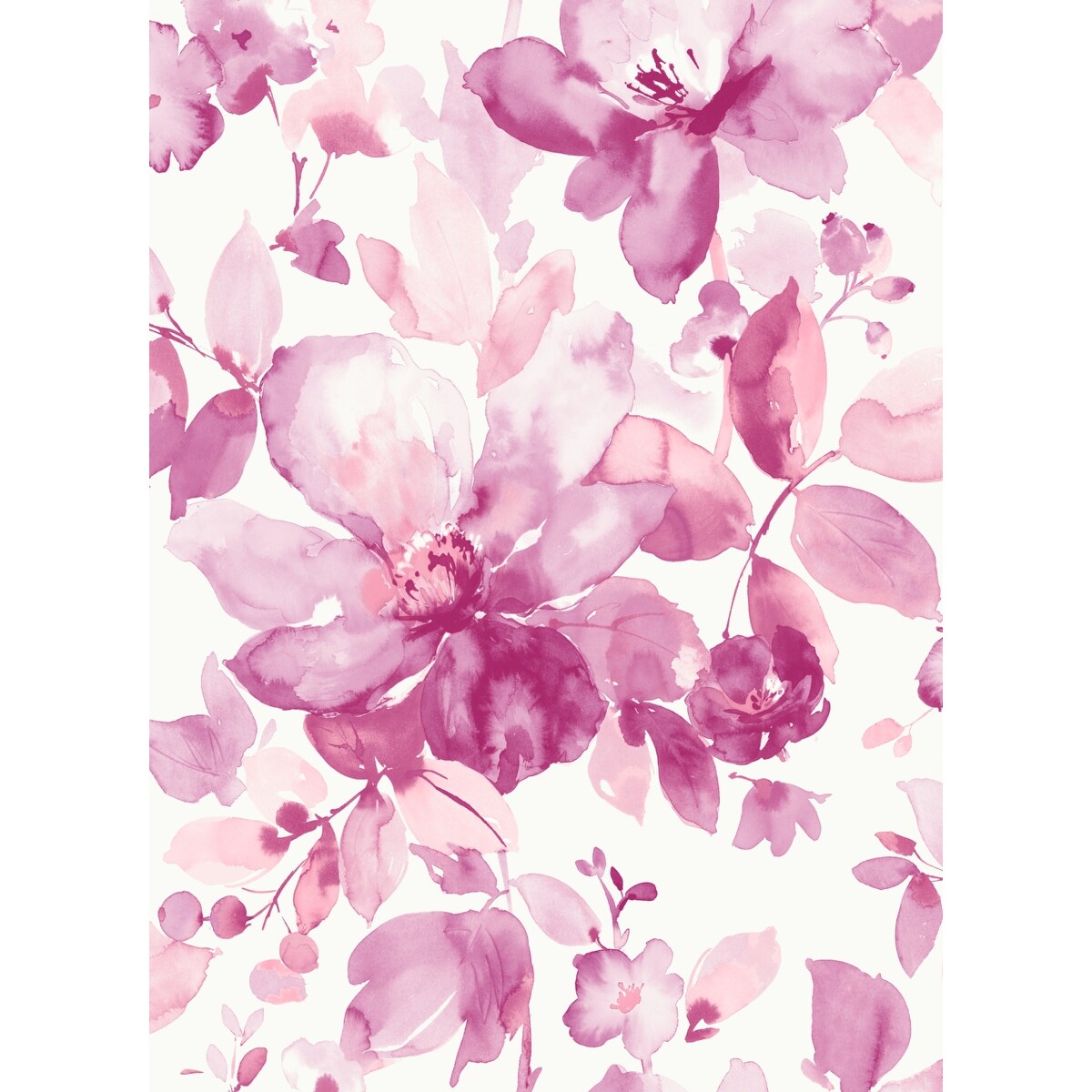 NextWall Watercolor Flower Peel and Stick Wallpaper