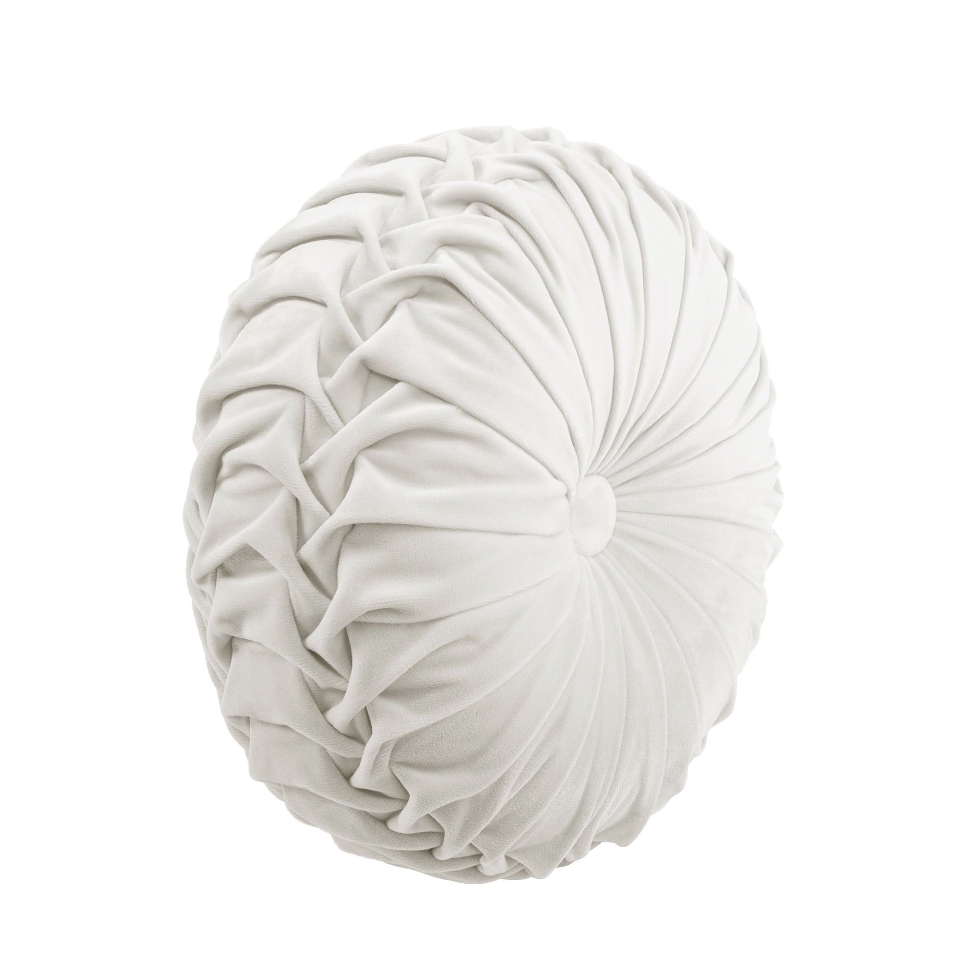 Lush Decor Pleated Soft Velvet Round Decorative Pillow