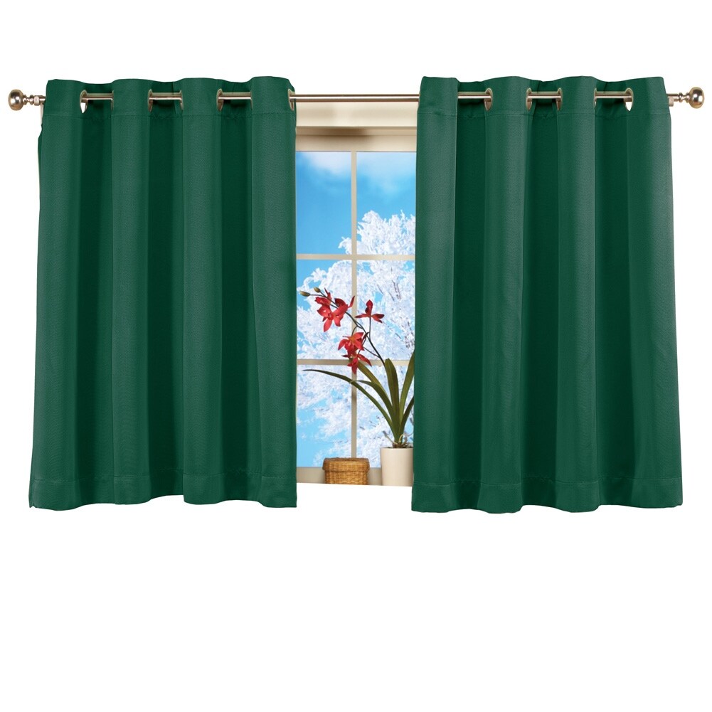 Short Blackout Window Curtain Panel with Easy Open-Close