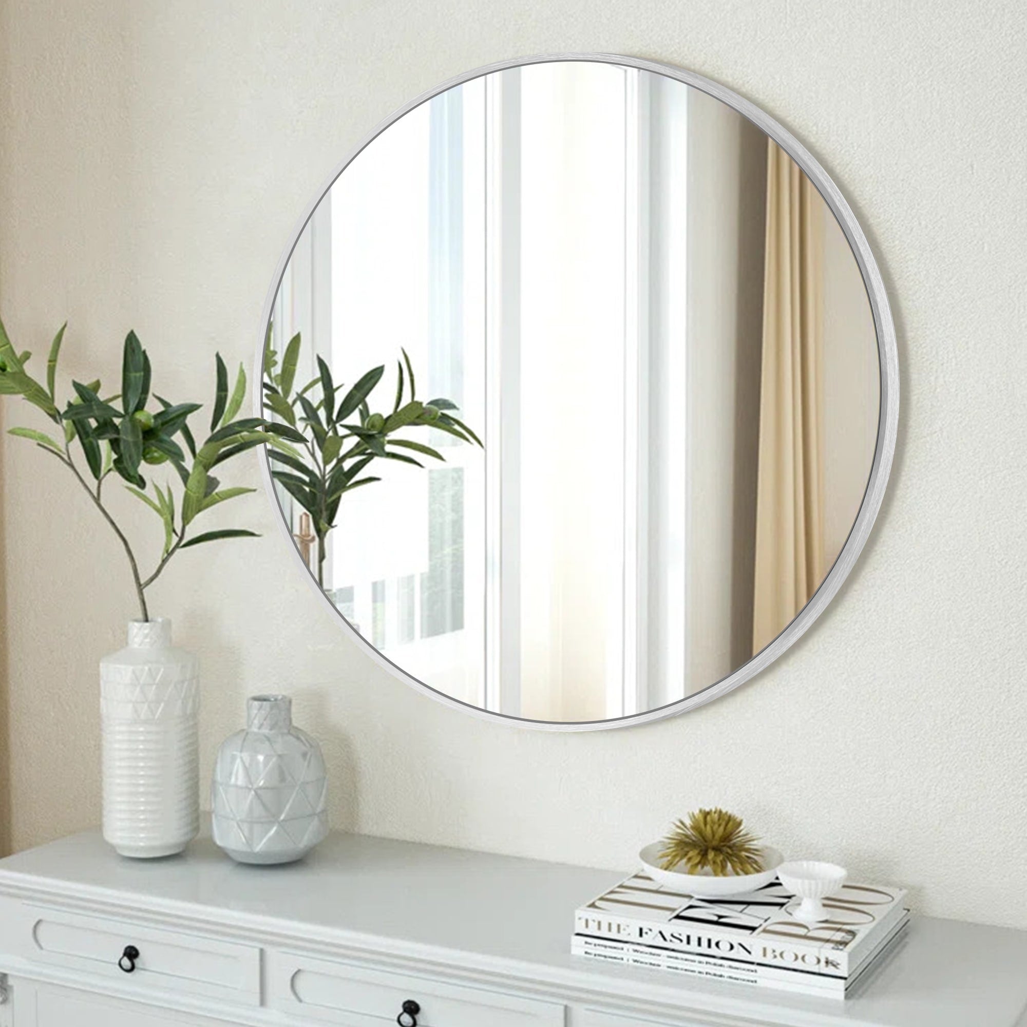 Modern Bathroom Wall Mounted Round Vanity Mirror