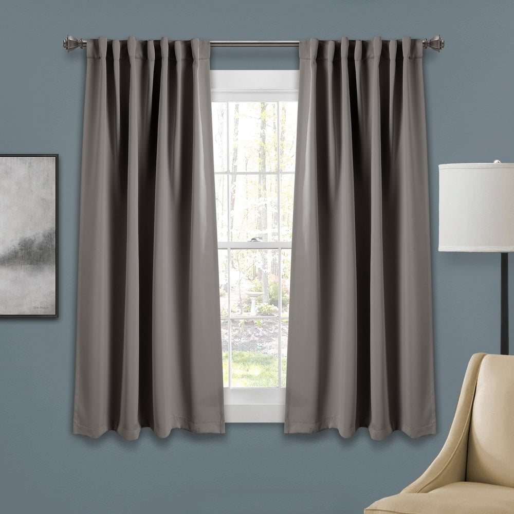 Porch & Den Linda Insulated Back Tab Blackout Window Curtain Panel Pair