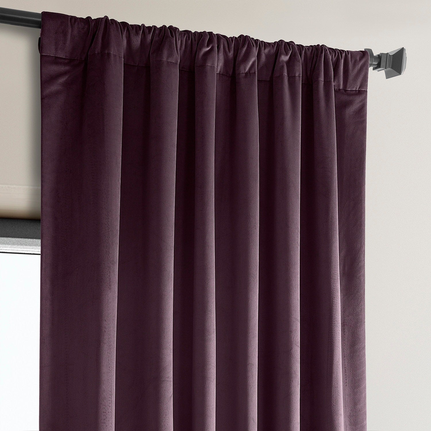 Exclusive Fabrics Plush Velvet Room Darkening Curtain (1 Panel)