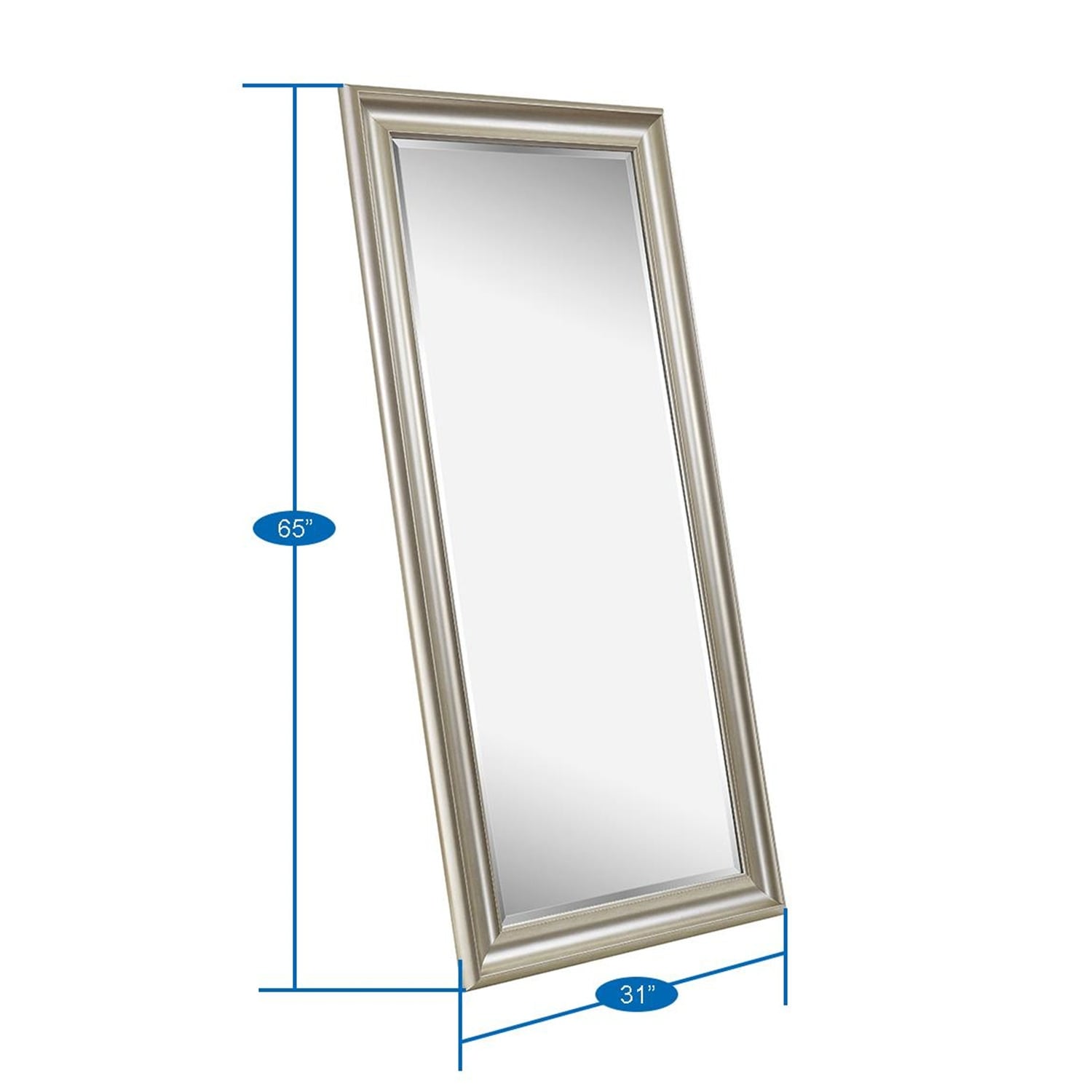 Framed Full-Length Floor Mirror - Large Rectangle Standing Mirror, Full Body Mirror for Bedroom and Dressing Room