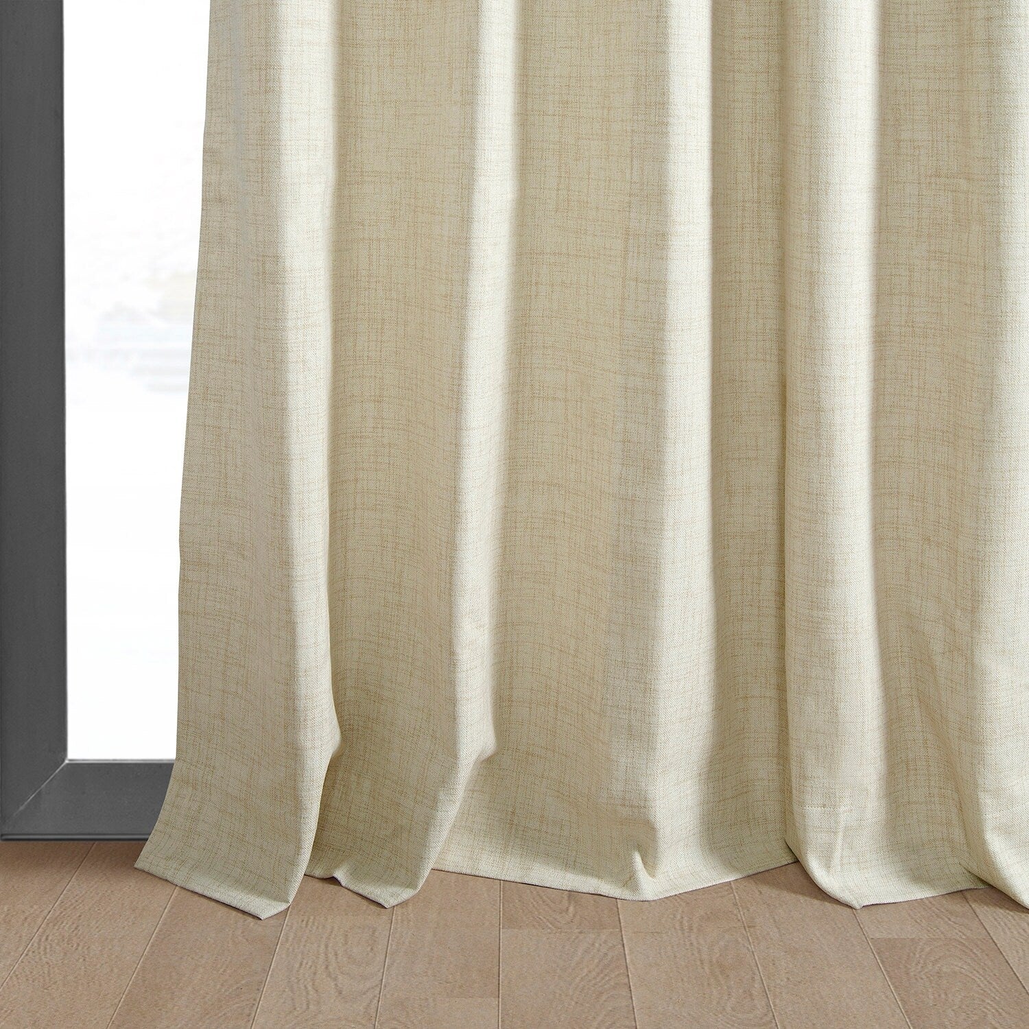 Exclusive Fabrics Vintage Thermal Cross Linen Weave Blackout Curtains (1 Panel)