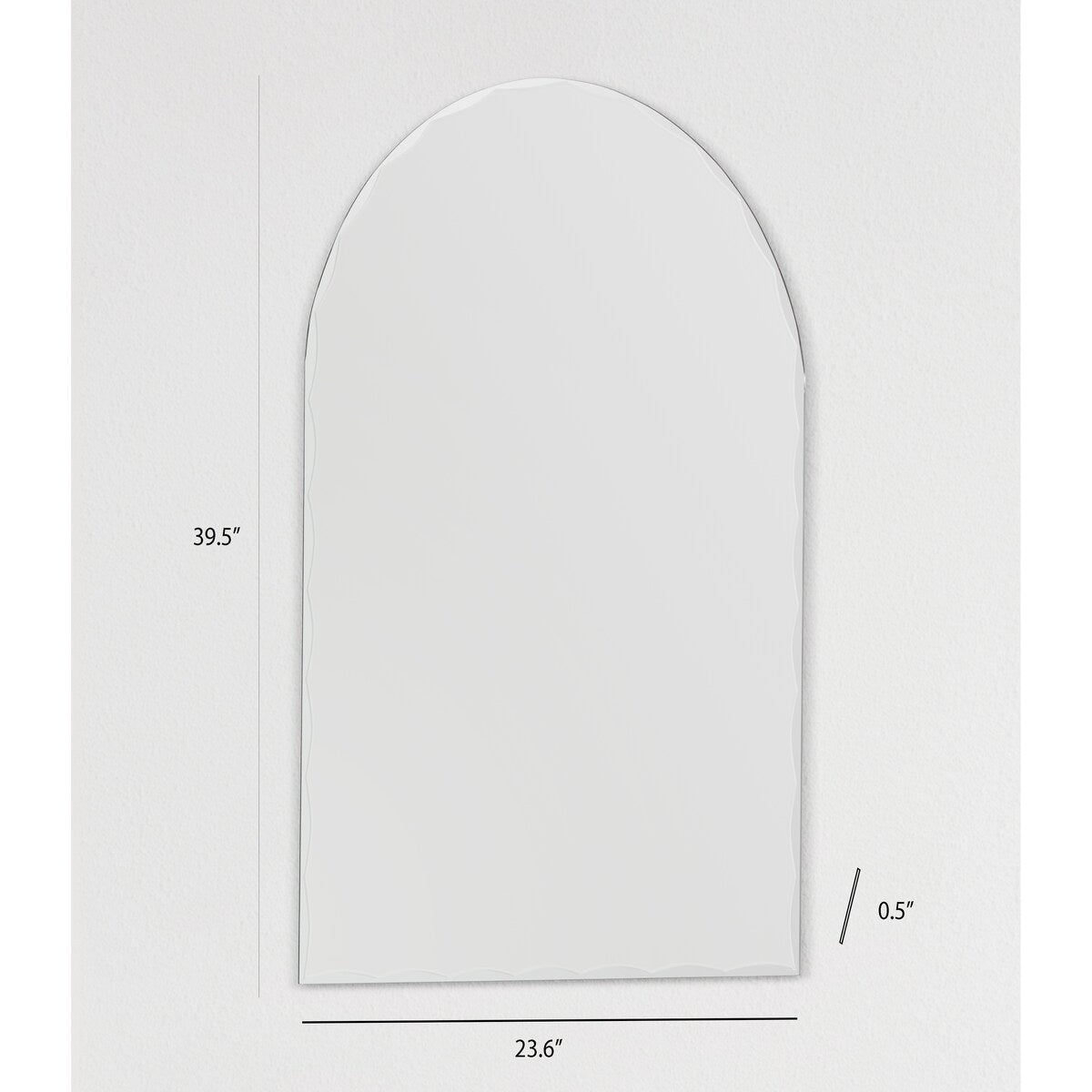 Rita Arch Modern Frameless Bathroom Vanity Mirror