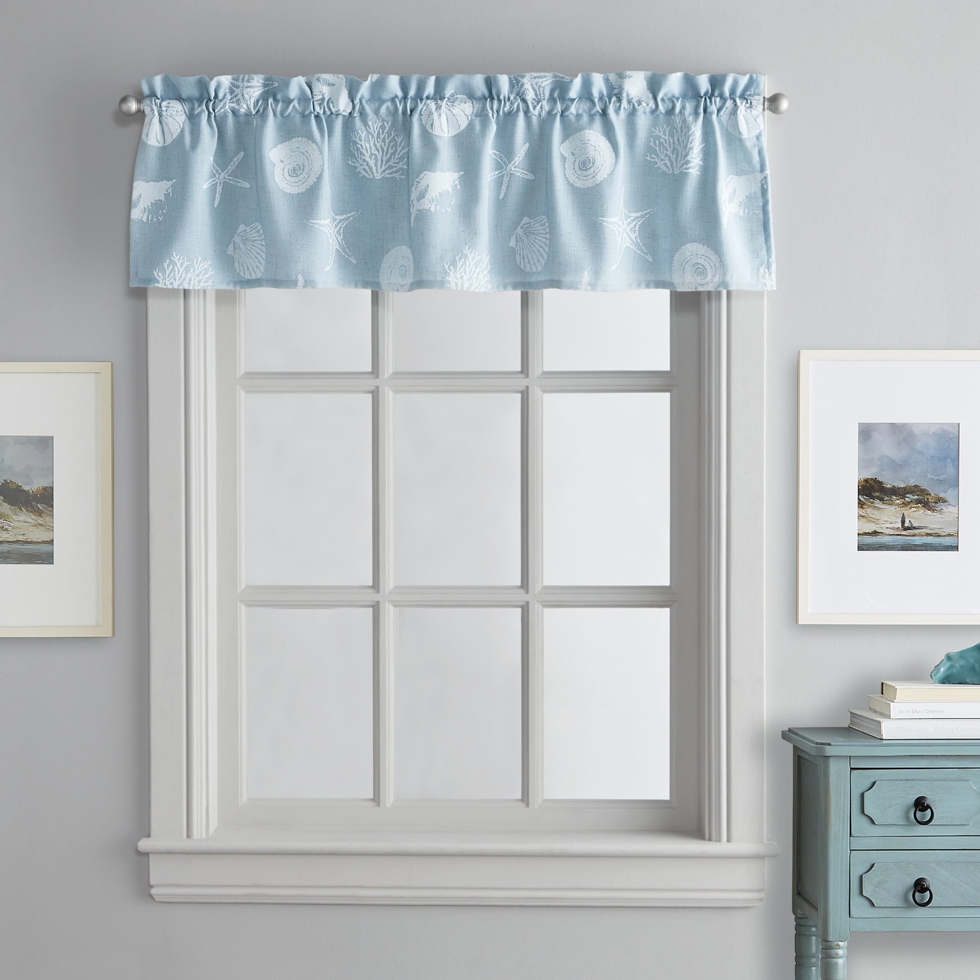 Coastal Seashells Valance, Swag and Tier Pair Curtain Collection