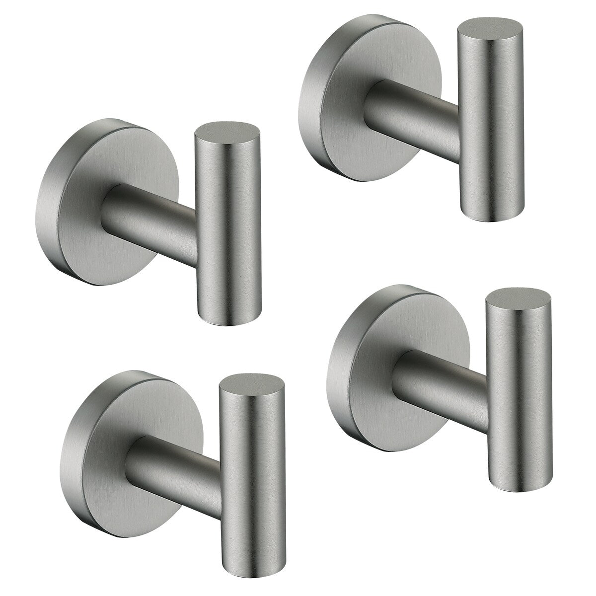 AITINKAN 4-Pack Bathroom Robe and Towel Hooks Stainless Steel