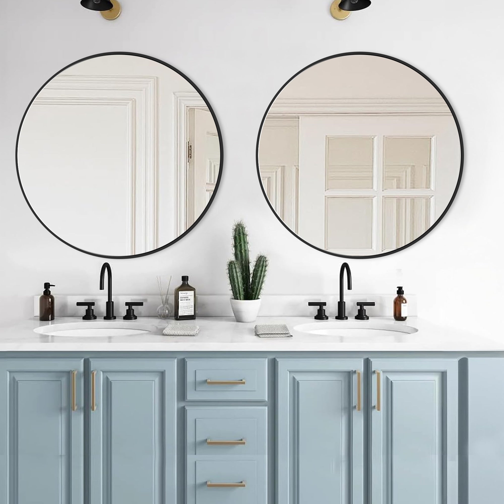 Modern Bathroom Wall Mounted Round Vanity Mirror