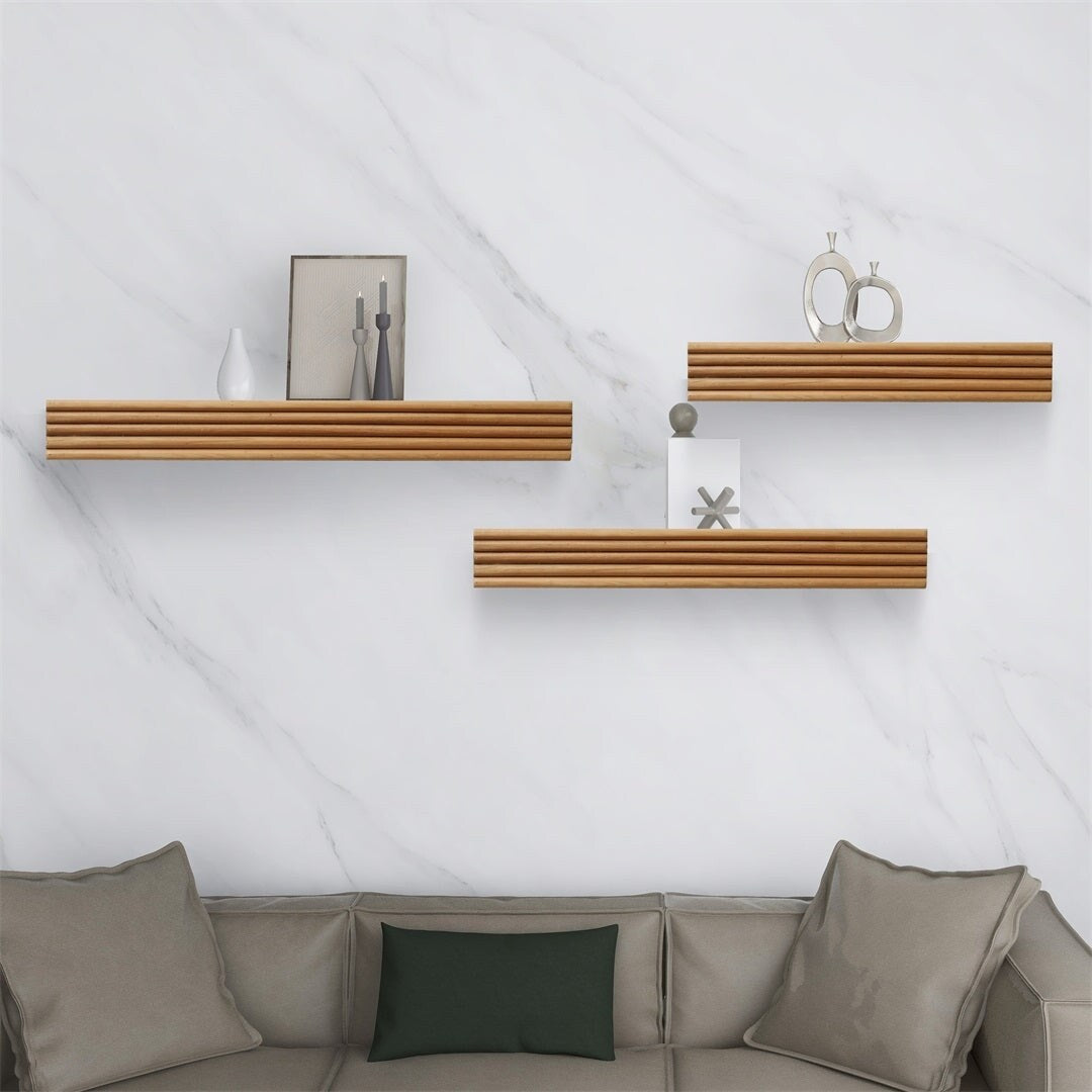 Corrabel Ridged Floating Accent Shelves (Set of 3)