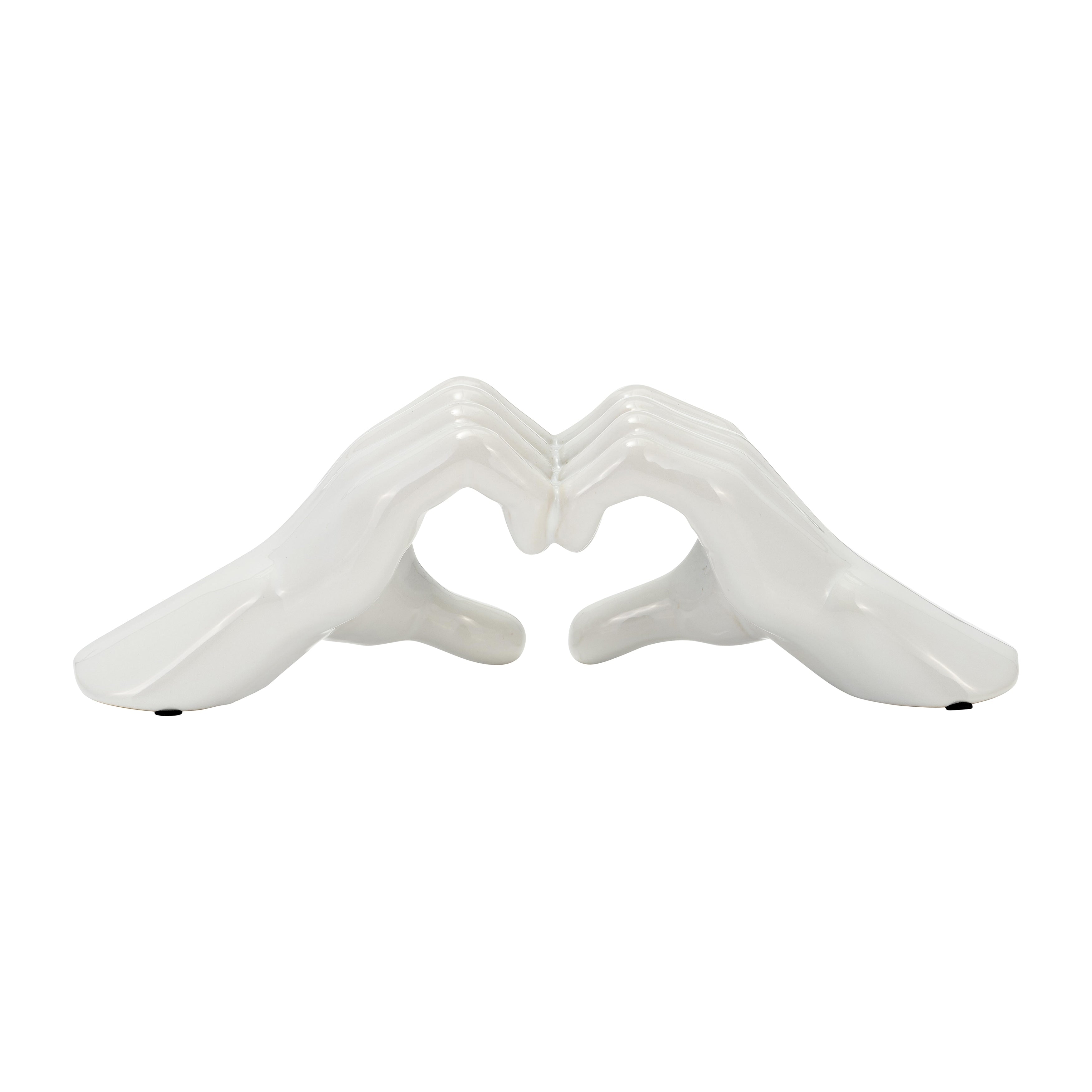 Sagebrook Ceramic Heart Shaped Hands Statue