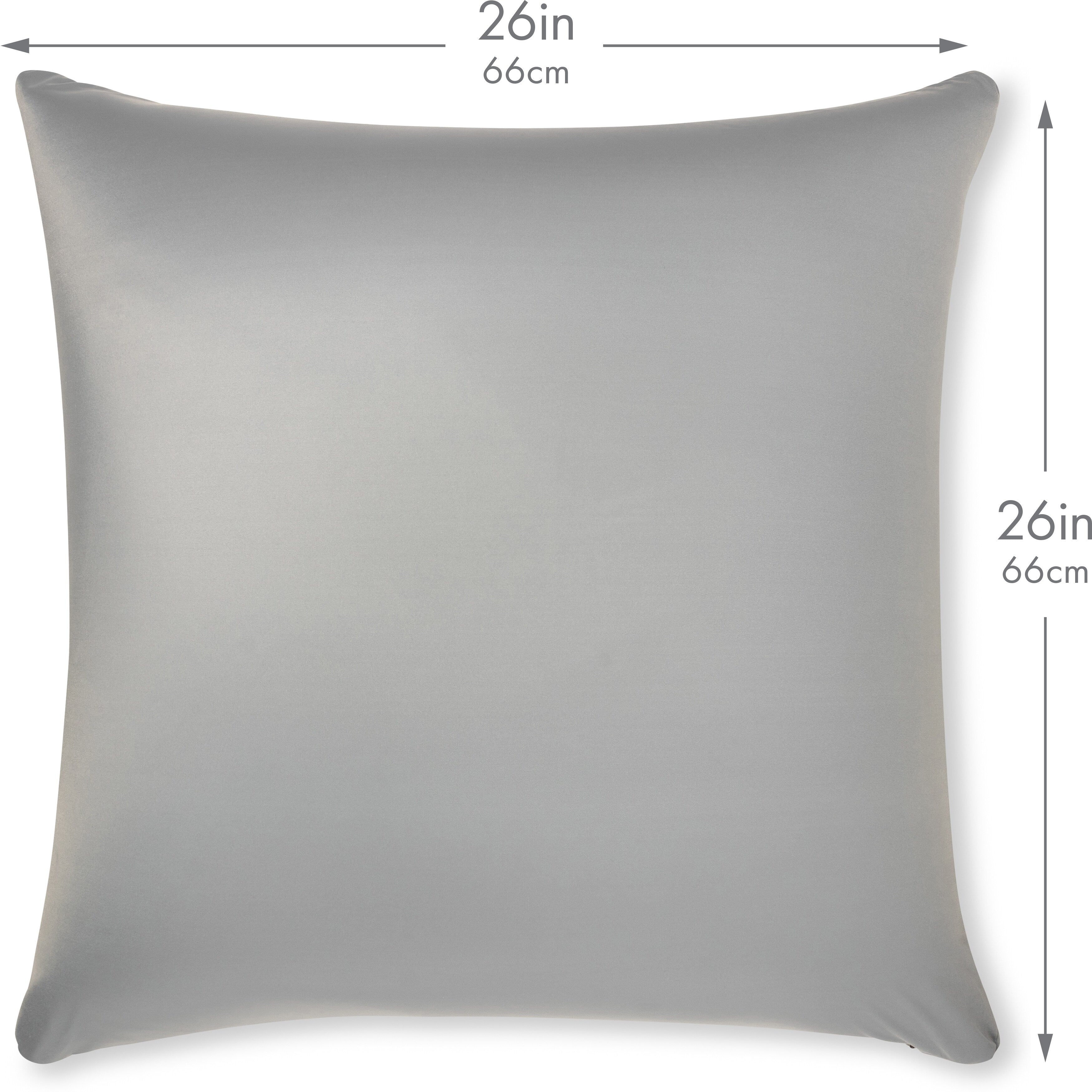 Throw Pillow Cozy Soft Microbead Light Grey: 1 Pc