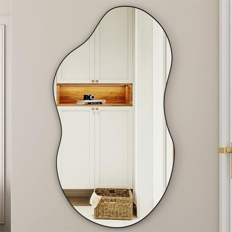 Asymmetrical Wavy Antique Accent Wall Mirror