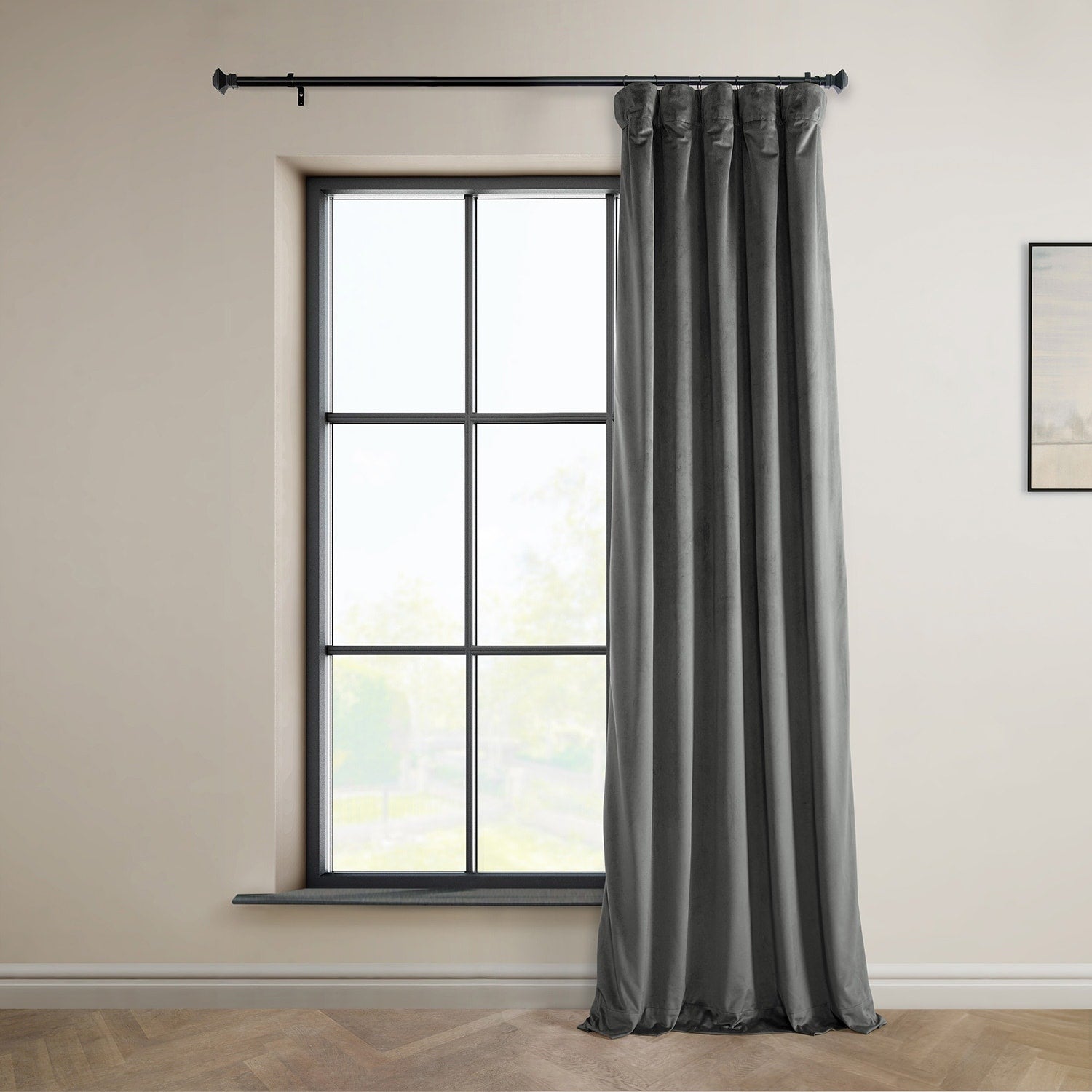 Exclusive Fabrics Plush Velvet Room Darkening Curtain (1 Panel)